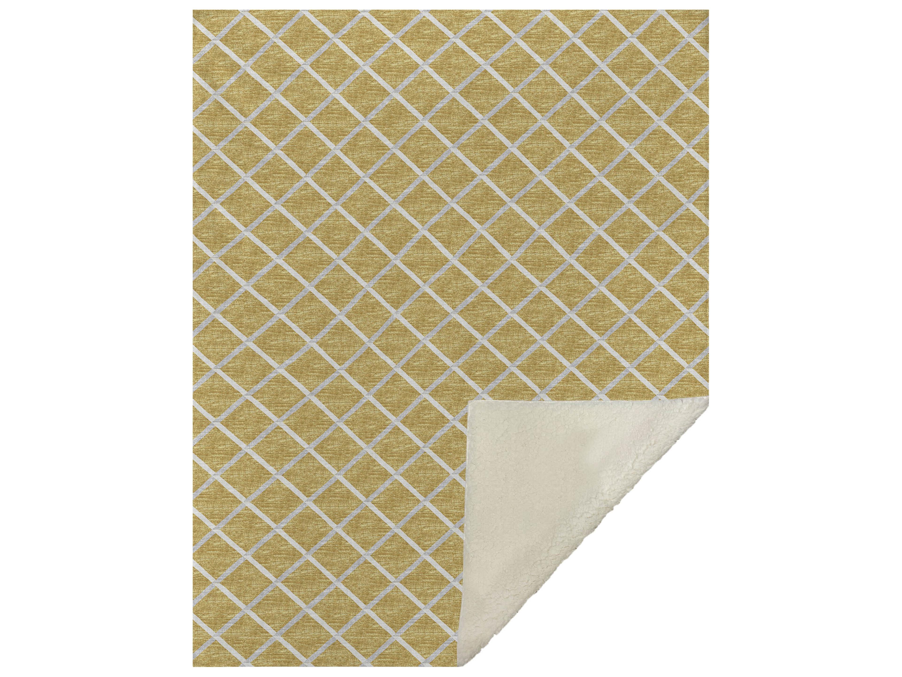 Sherpa Gold Polyester Throw