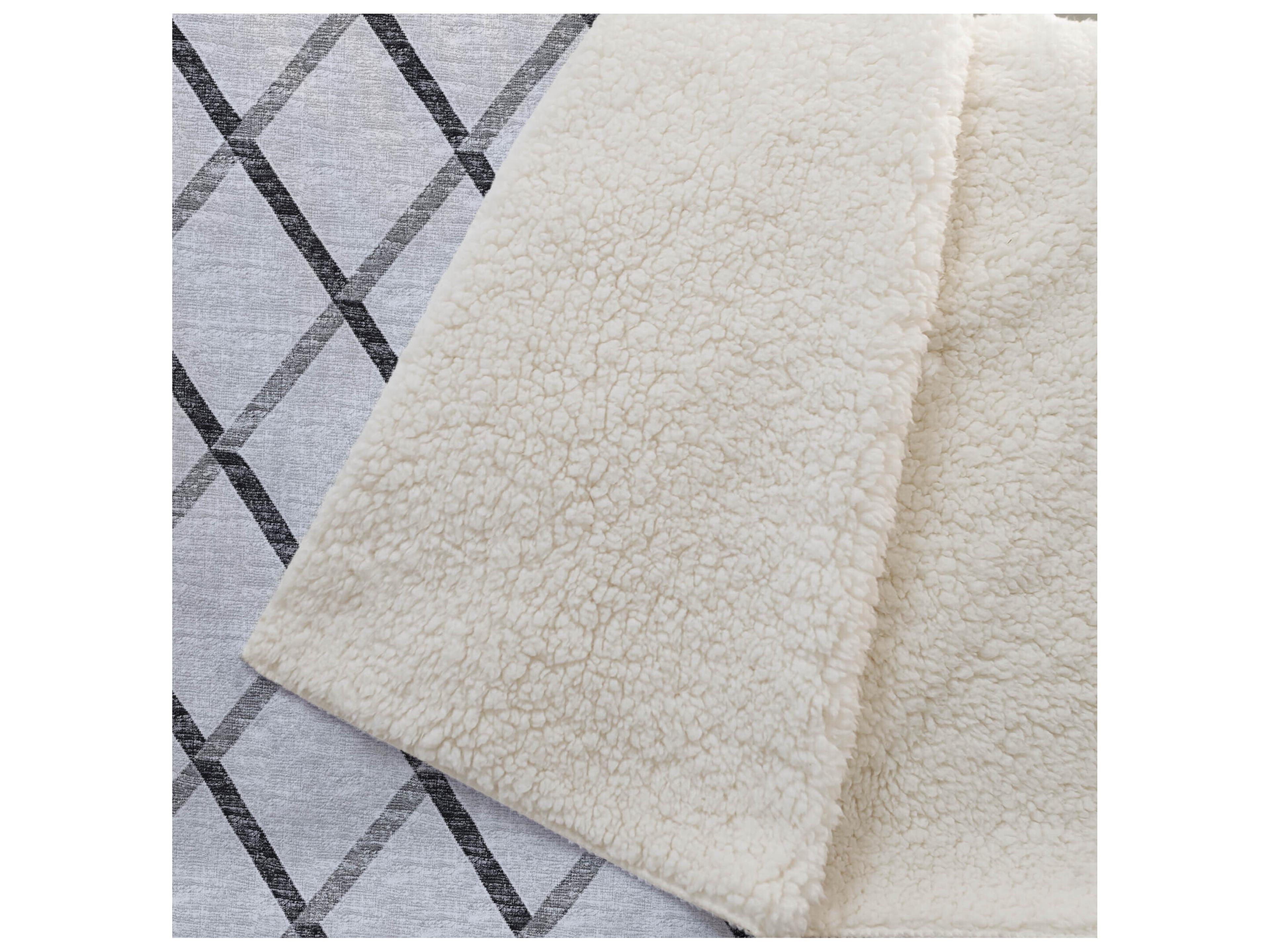 Dalyn Sherpa Gray Polyester Throw