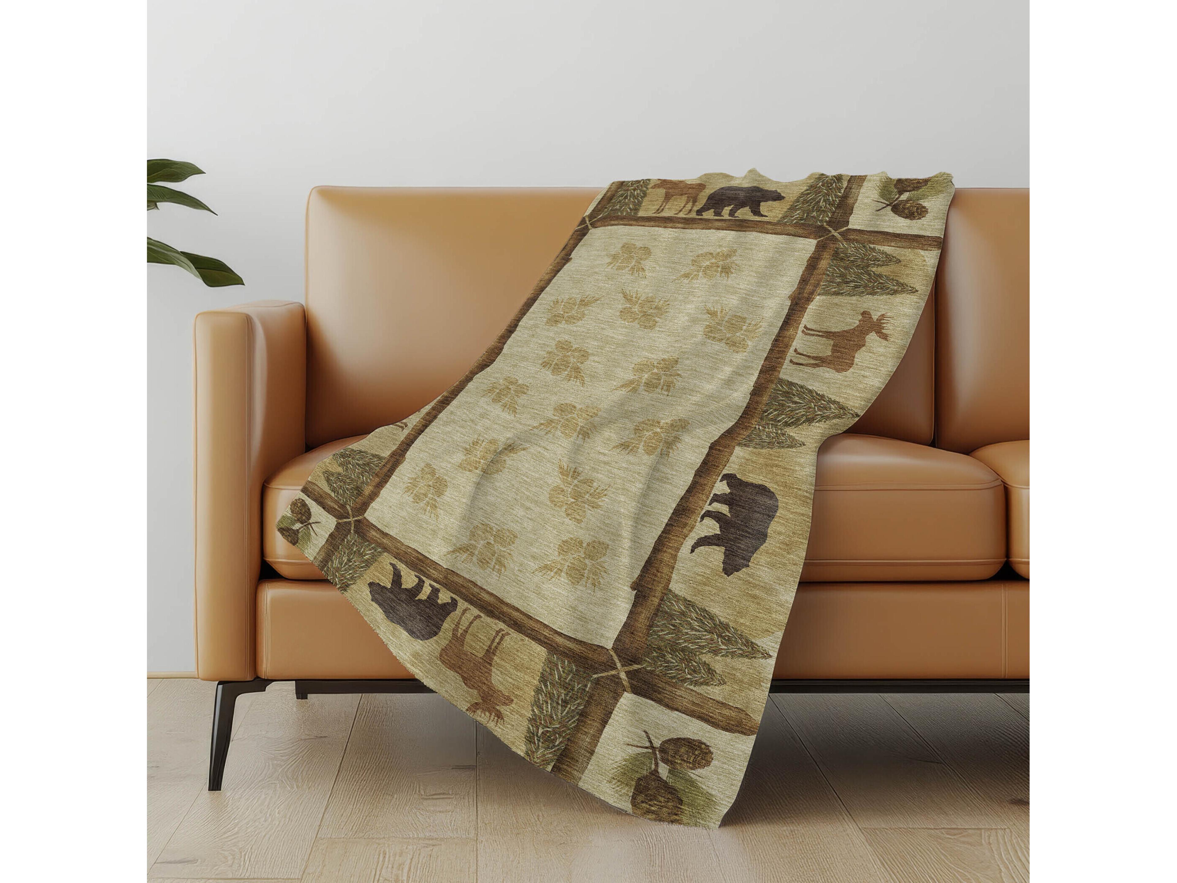 Dalyn Sherpa Beige Polyester Throw