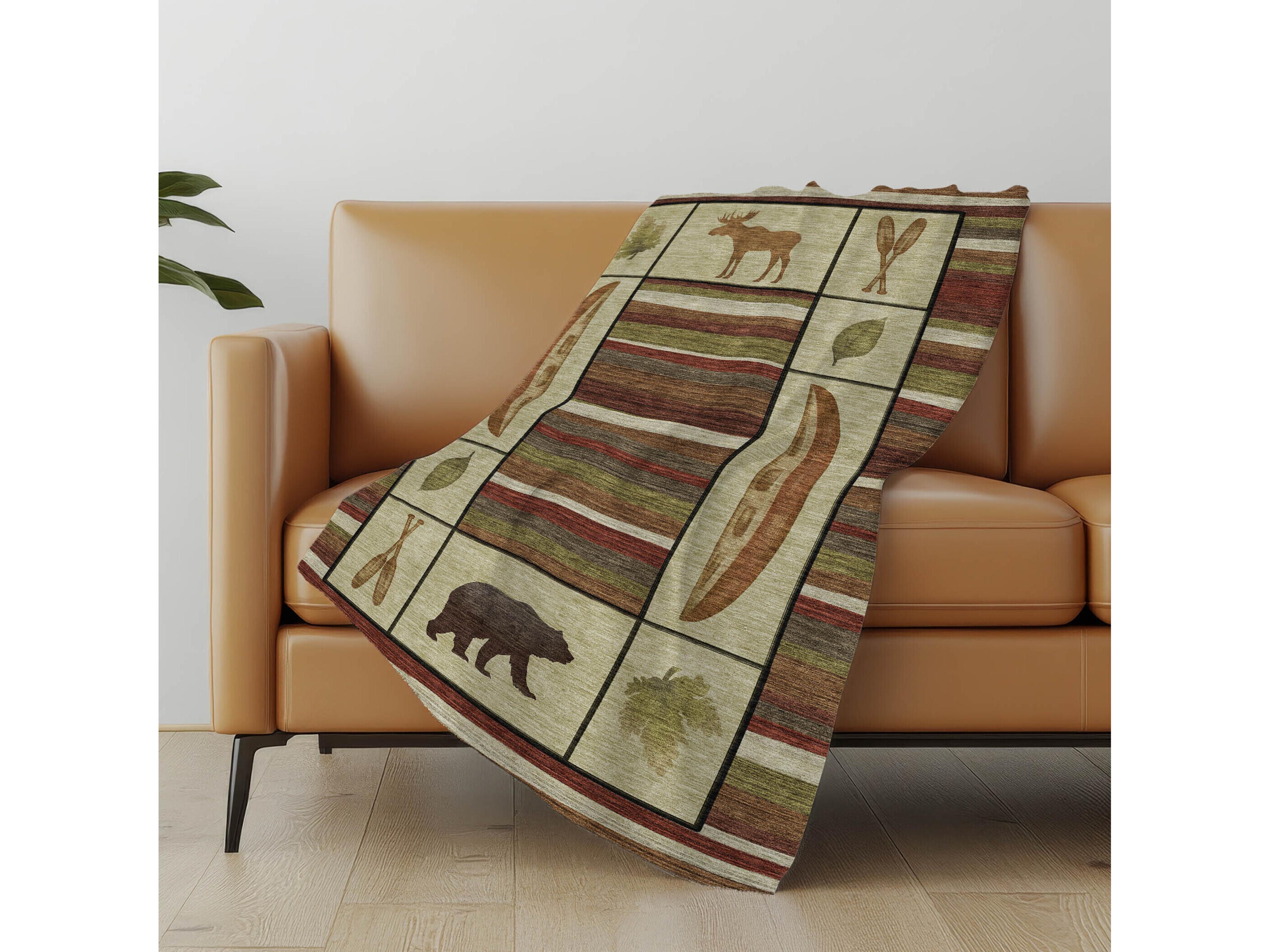 Dalyn Sherpa Red Polyester Throw