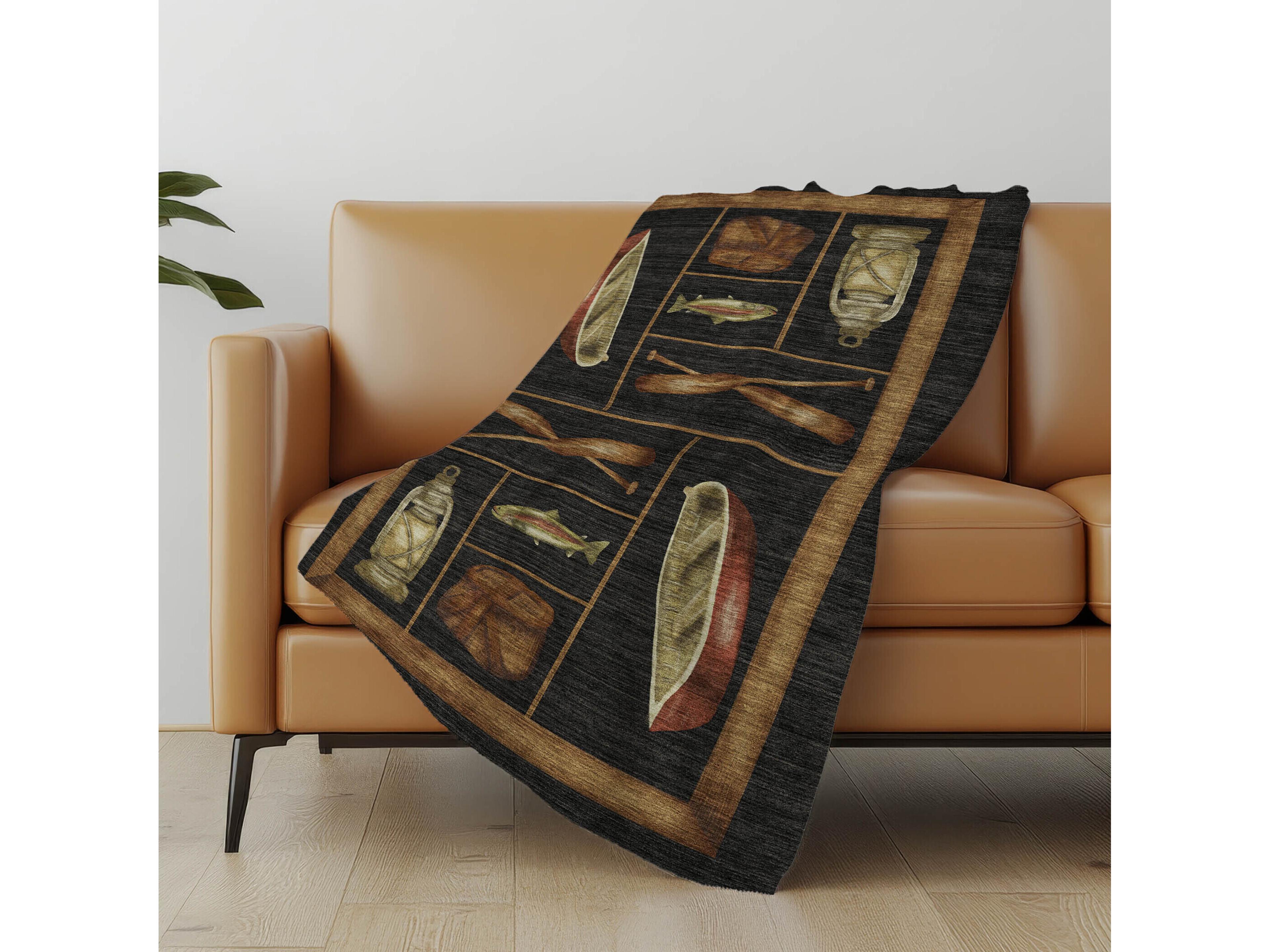 Dalyn Sherpa Black Polyester Throw