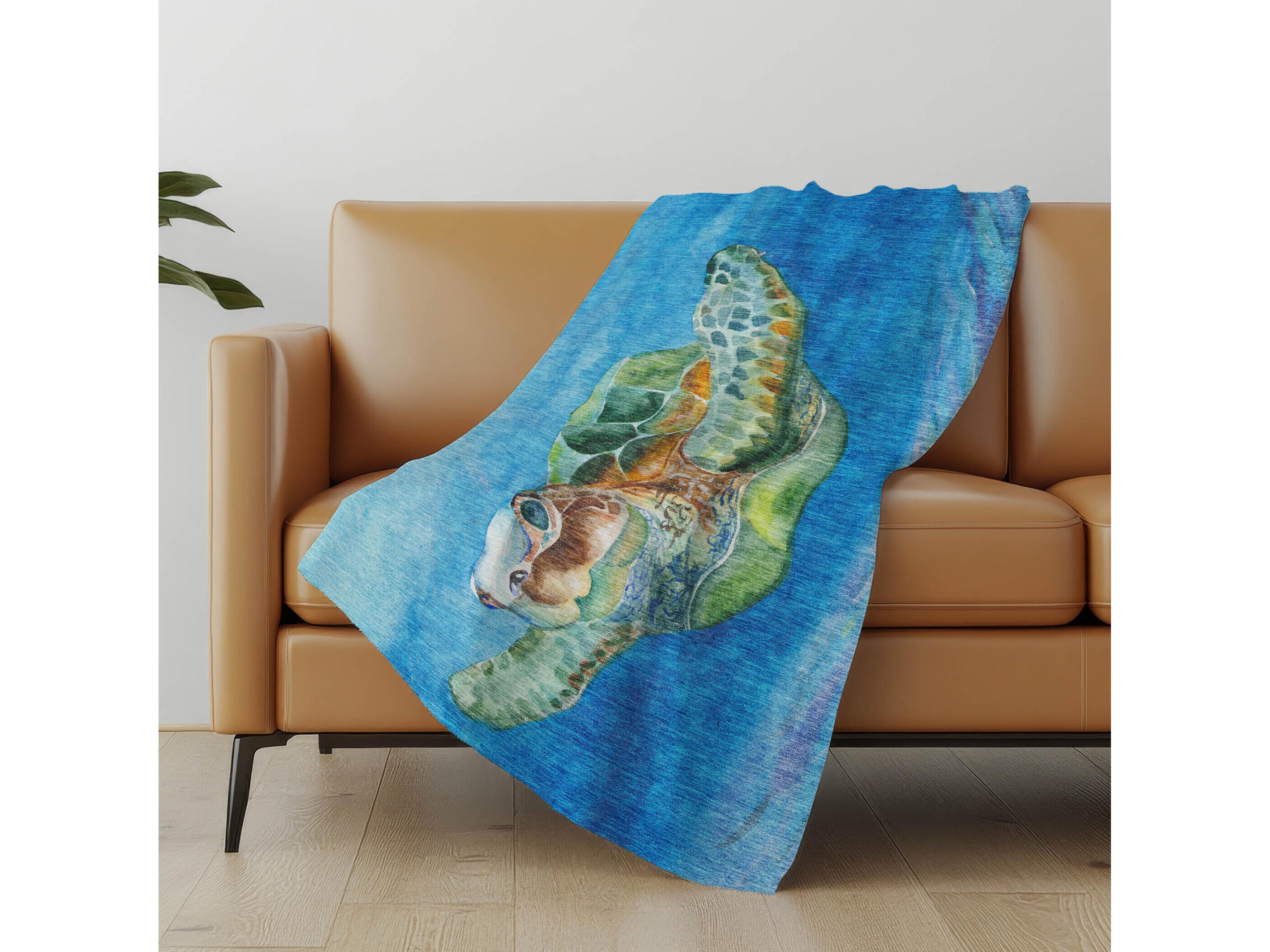 Dalyn Sherpa Blue Polyester Throw