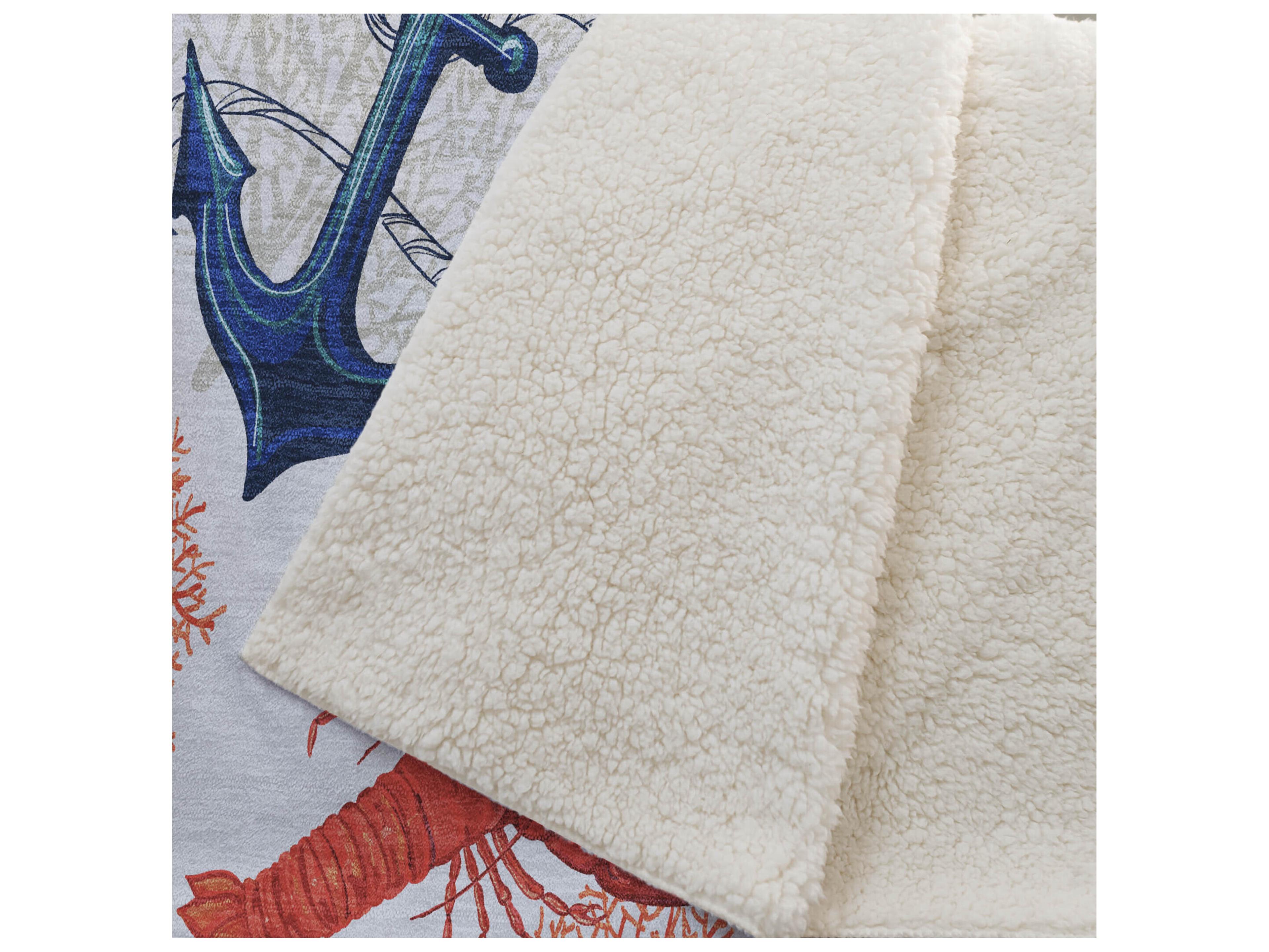 Dalyn Sherpa Ivory Polyester Throw