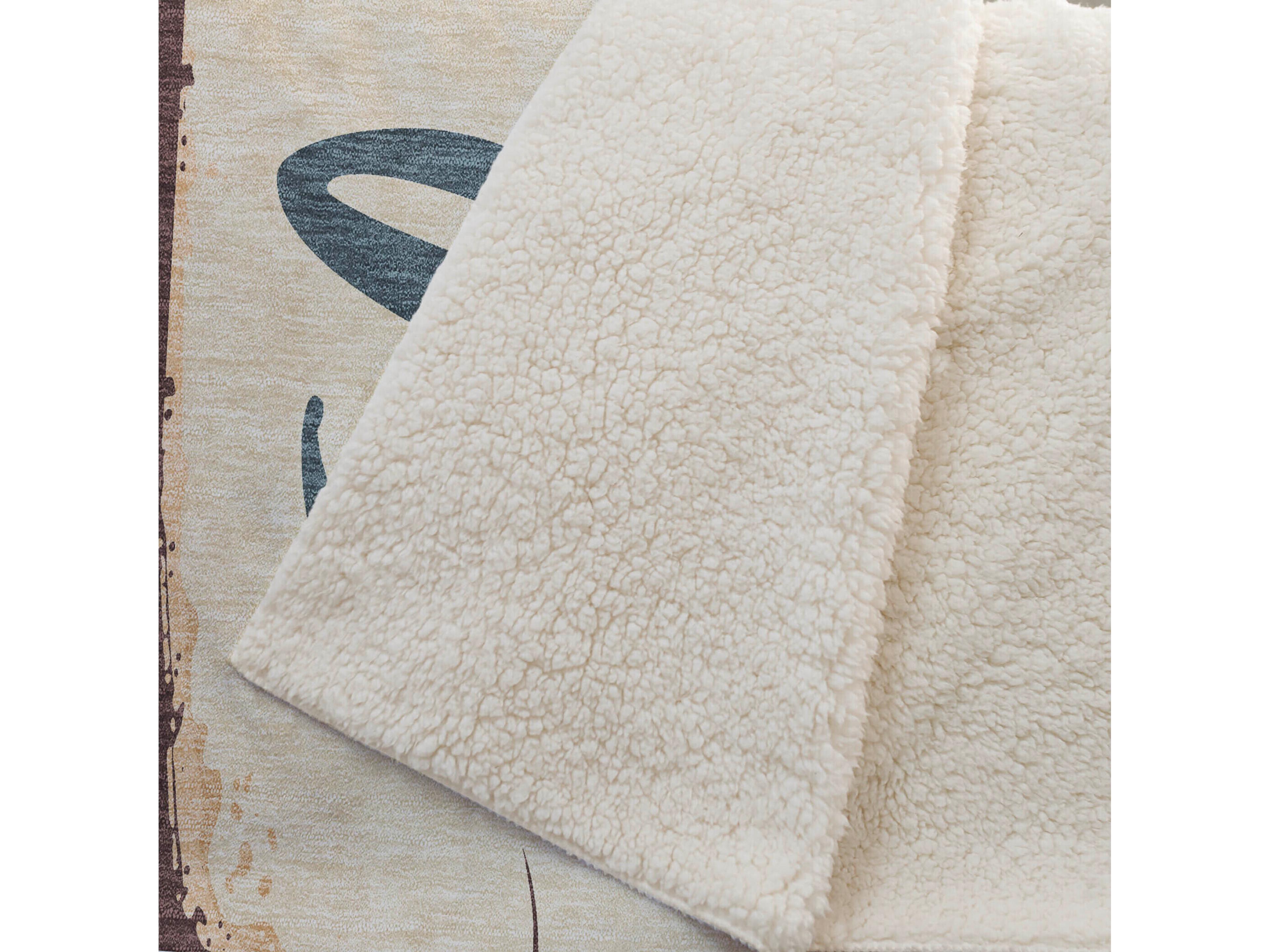 Dalyn Sherpa Beige Polyester Throw
