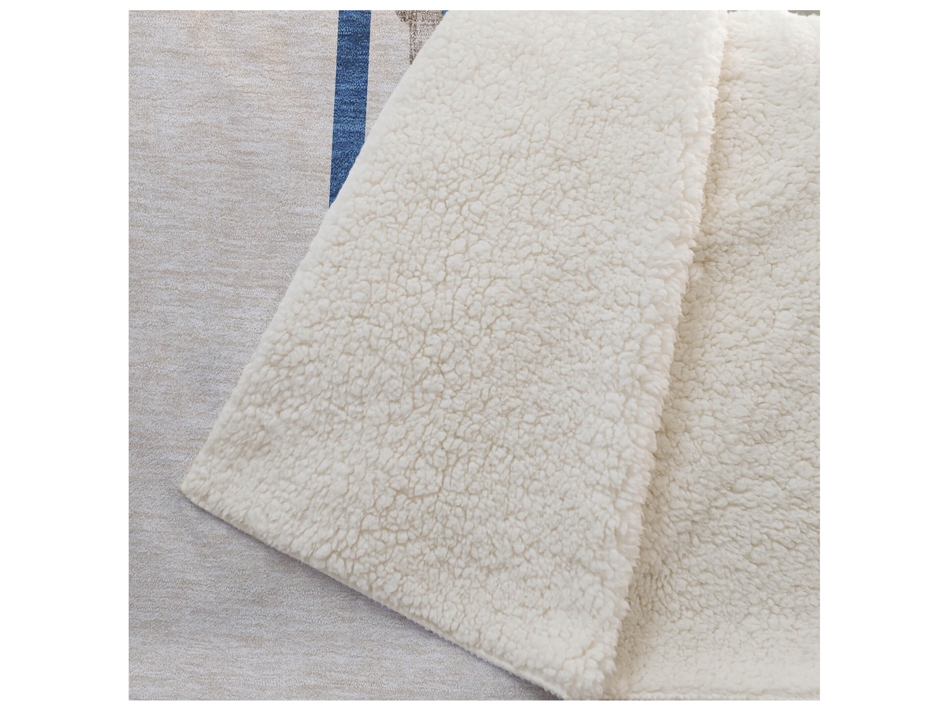 Dalyn Sherpa Ivory Polyester Throw