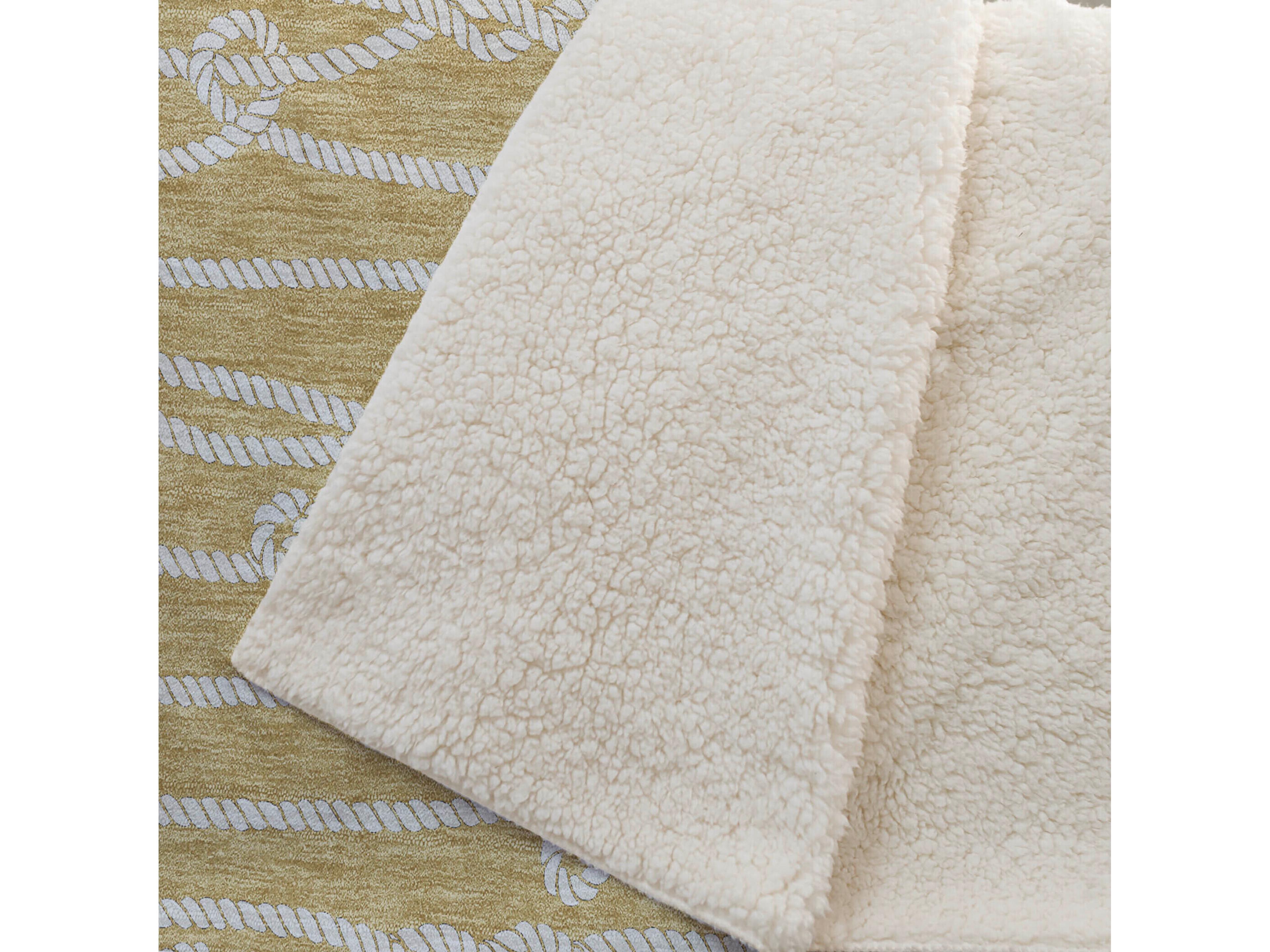 Dalyn Sherpa Gold Polyester Throw