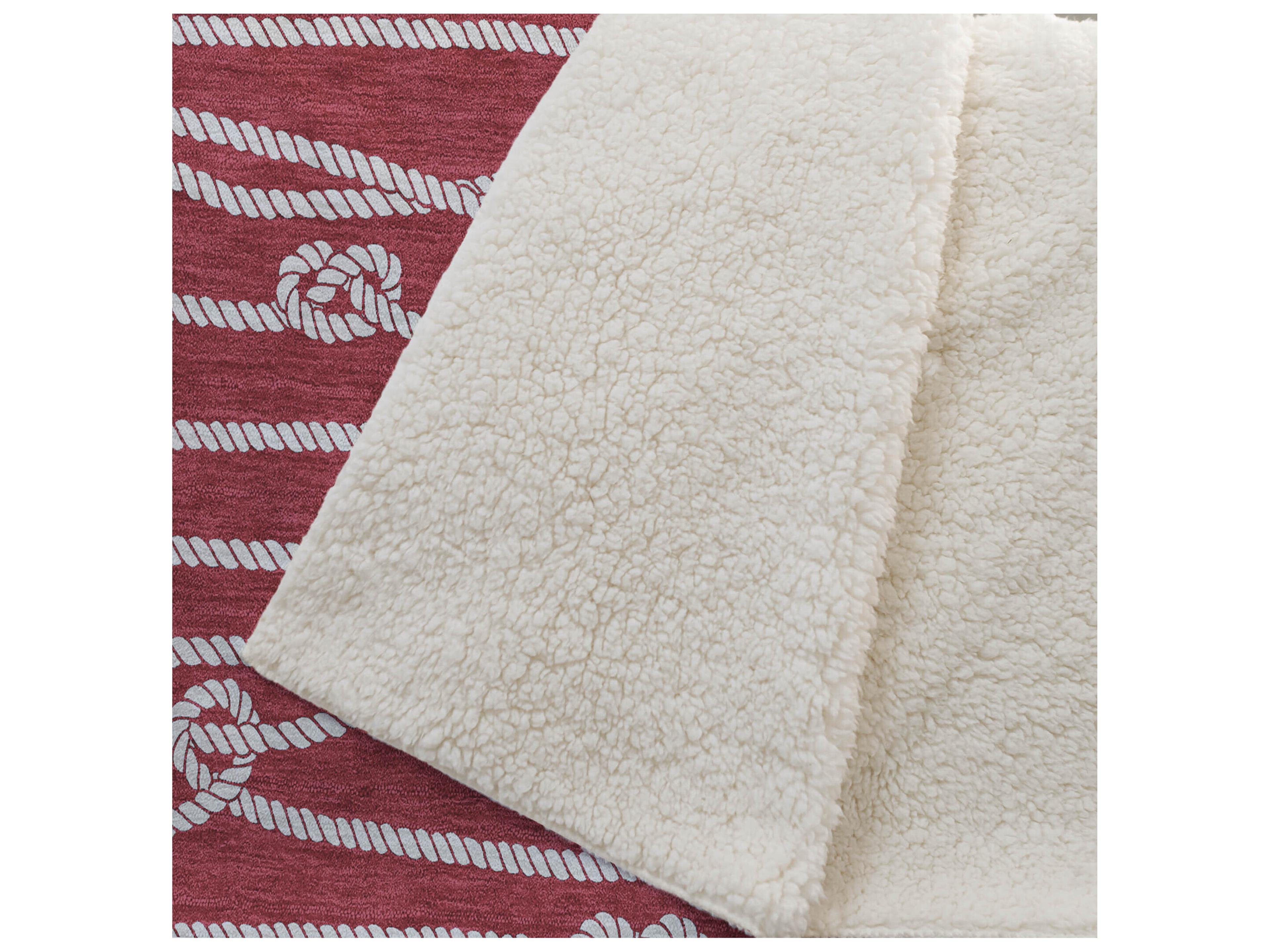 Dalyn Sherpa Red Polyester Throw