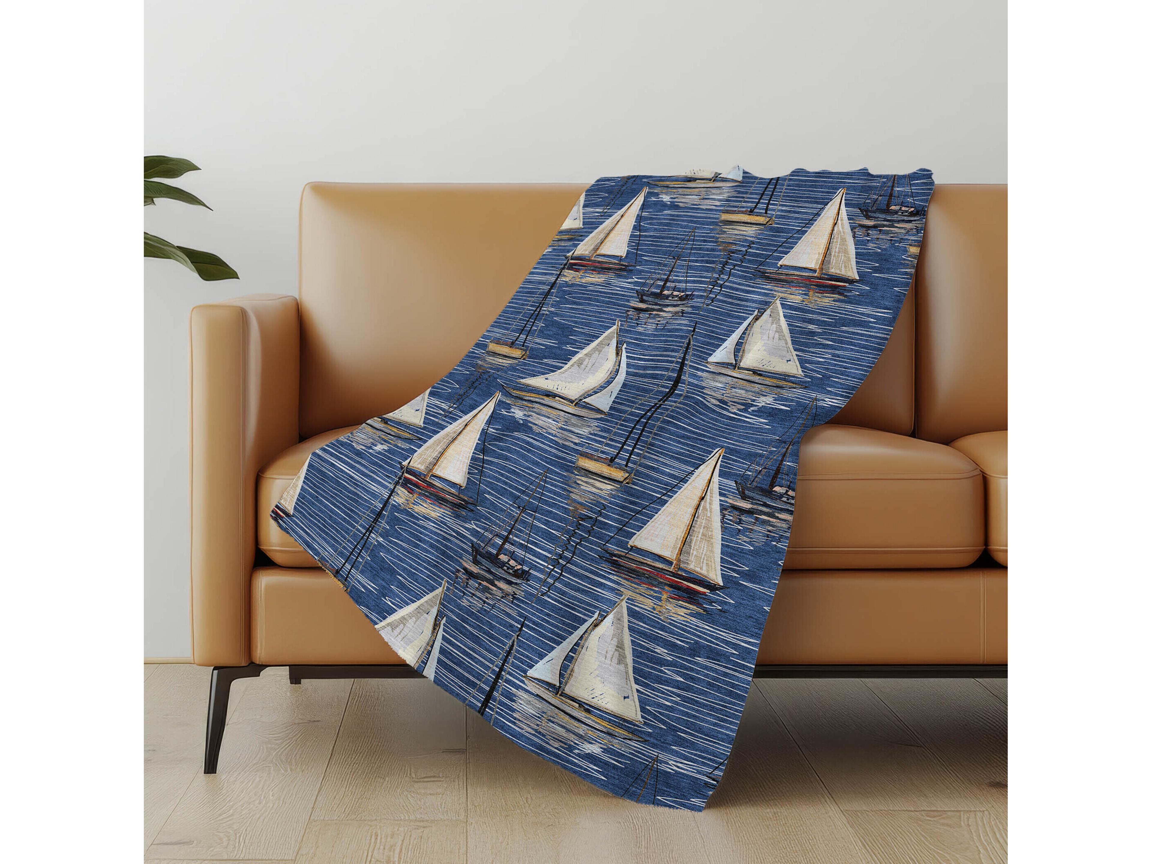 Dalyn Sherpa Blue Polyester Throw