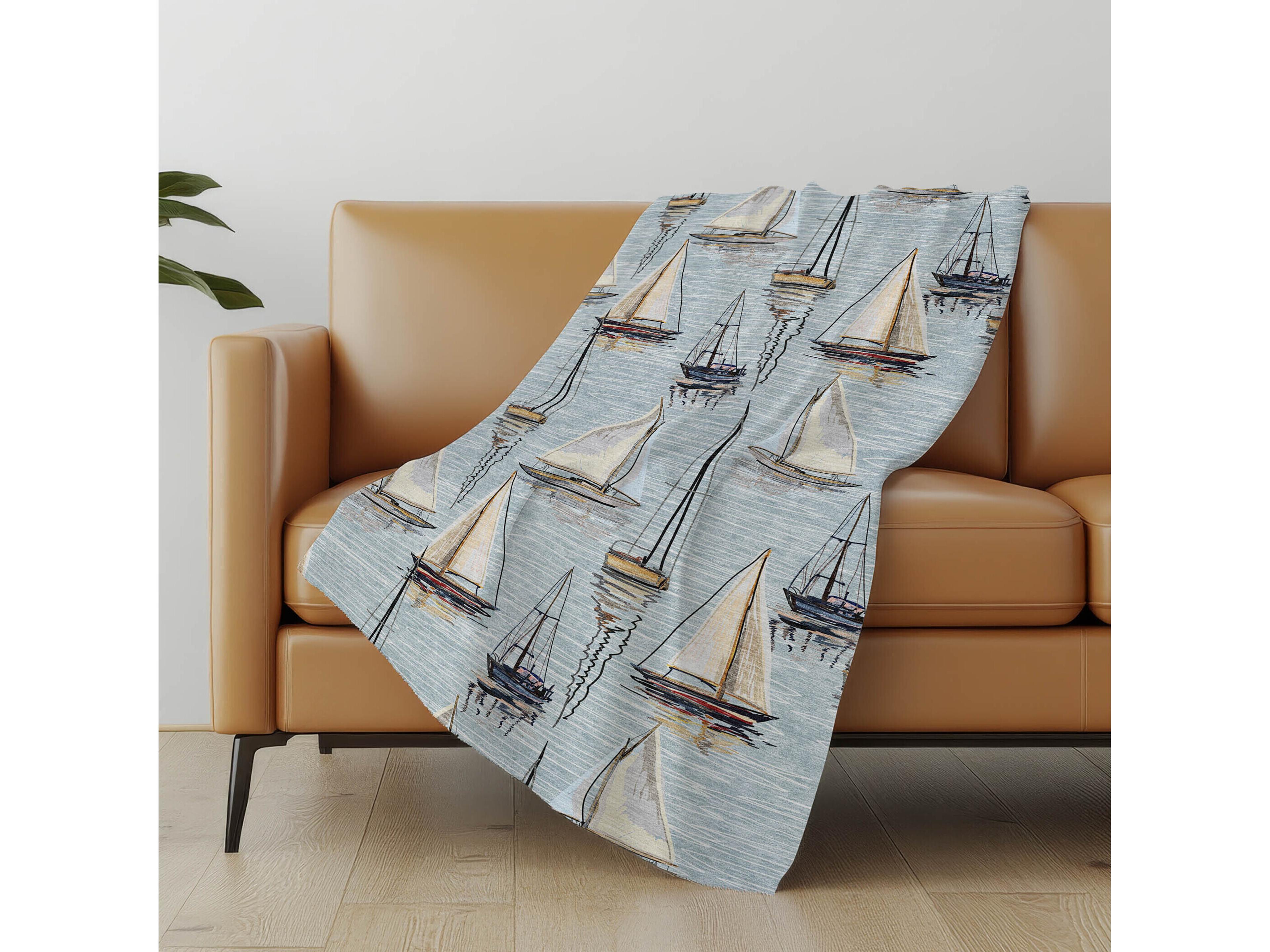 Dalyn Sherpa Blue Polyester Throw