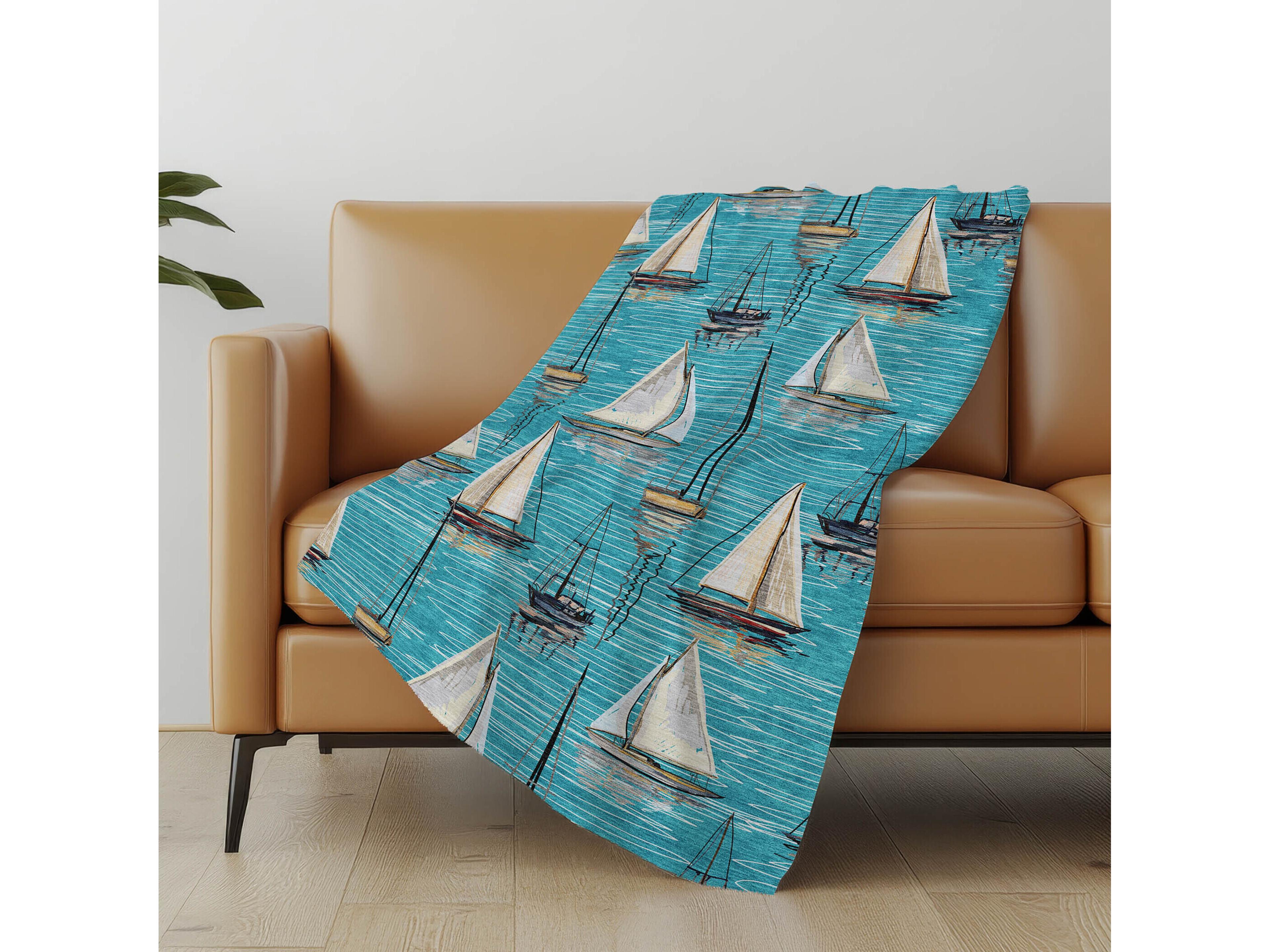 Dalyn Sherpa Teal Polyester Throw