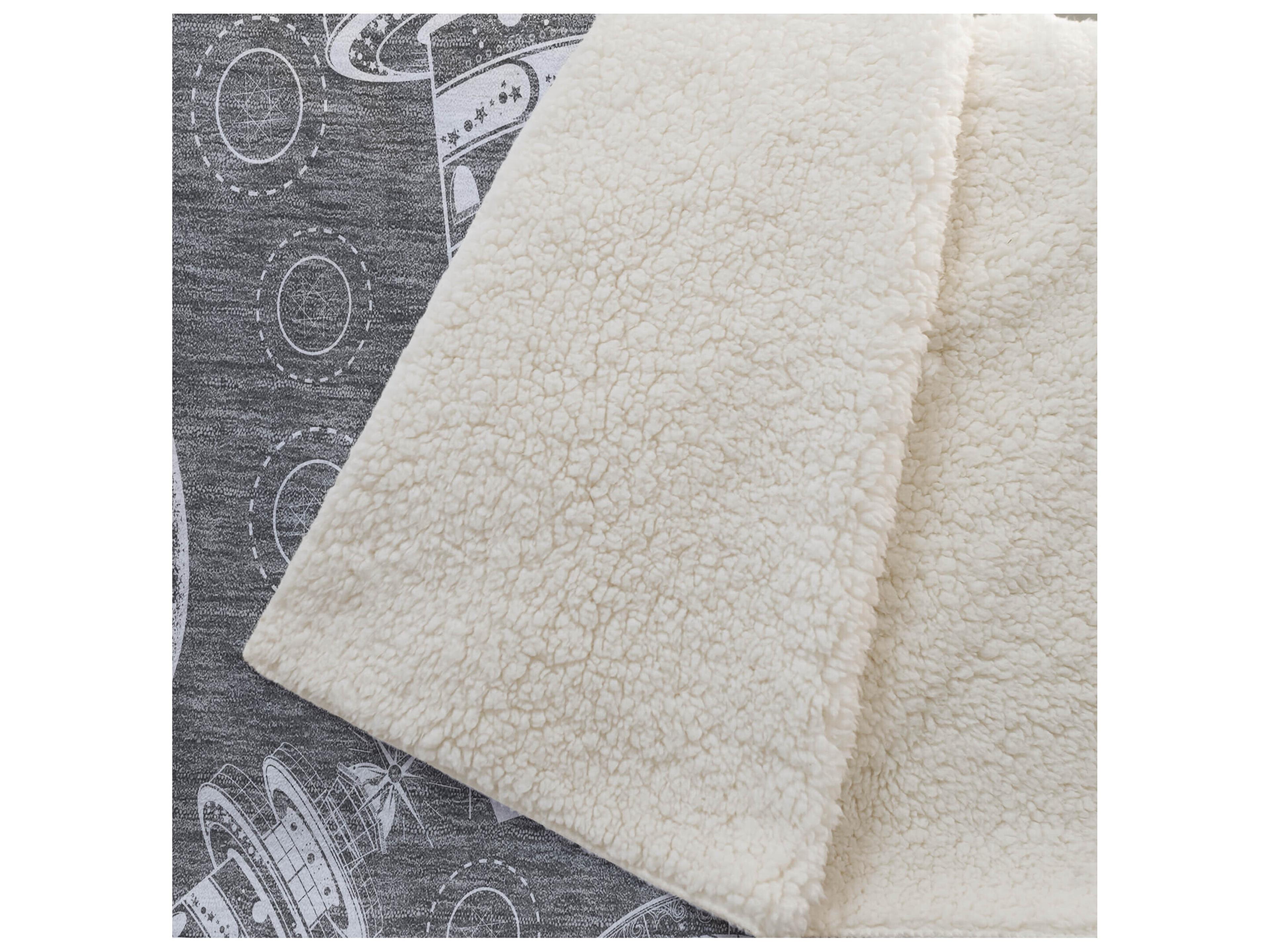 Dalyn Sherpa Gray Polyester Throw