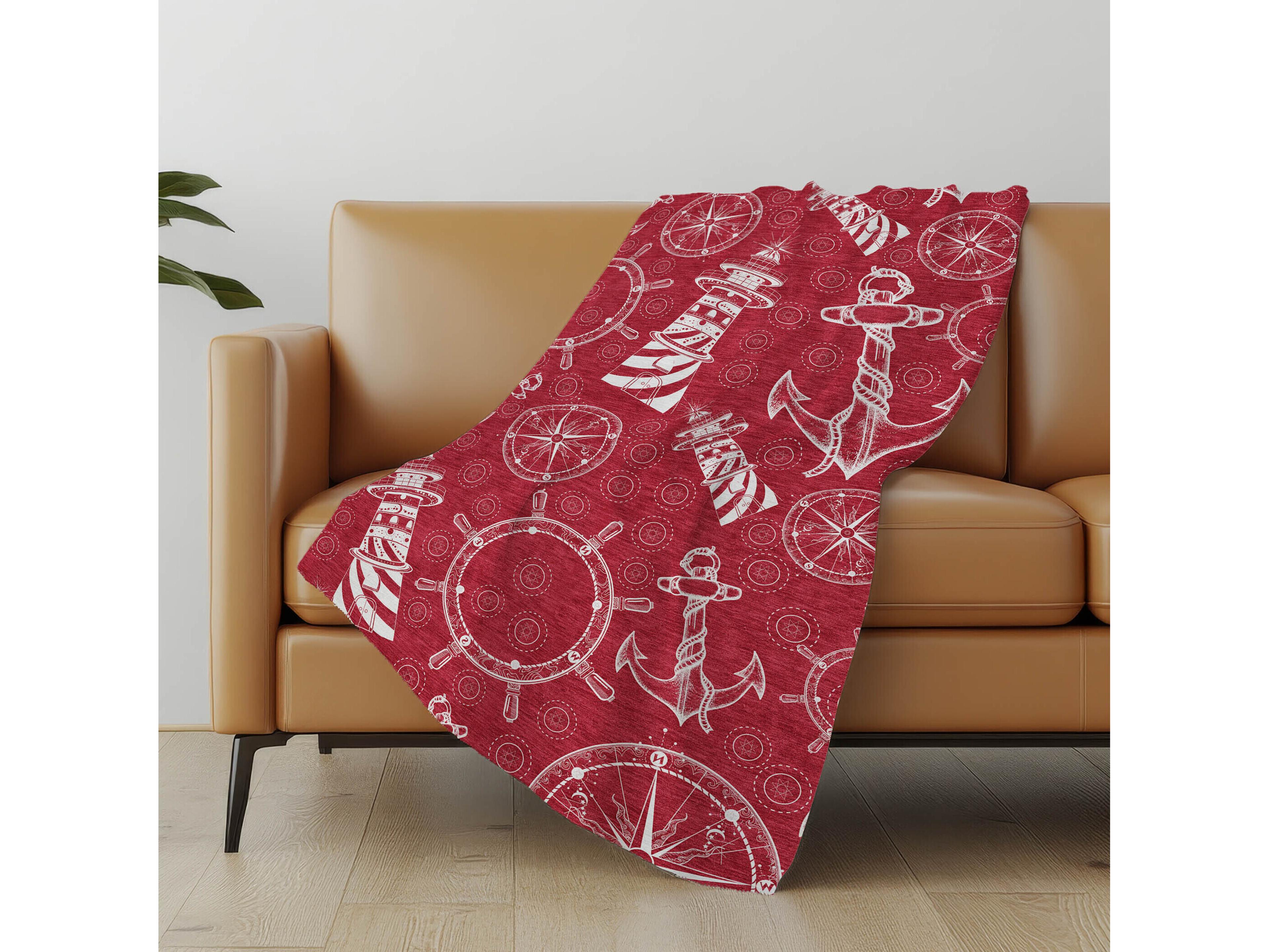 Dalyn Sherpa Red Polyester Throw