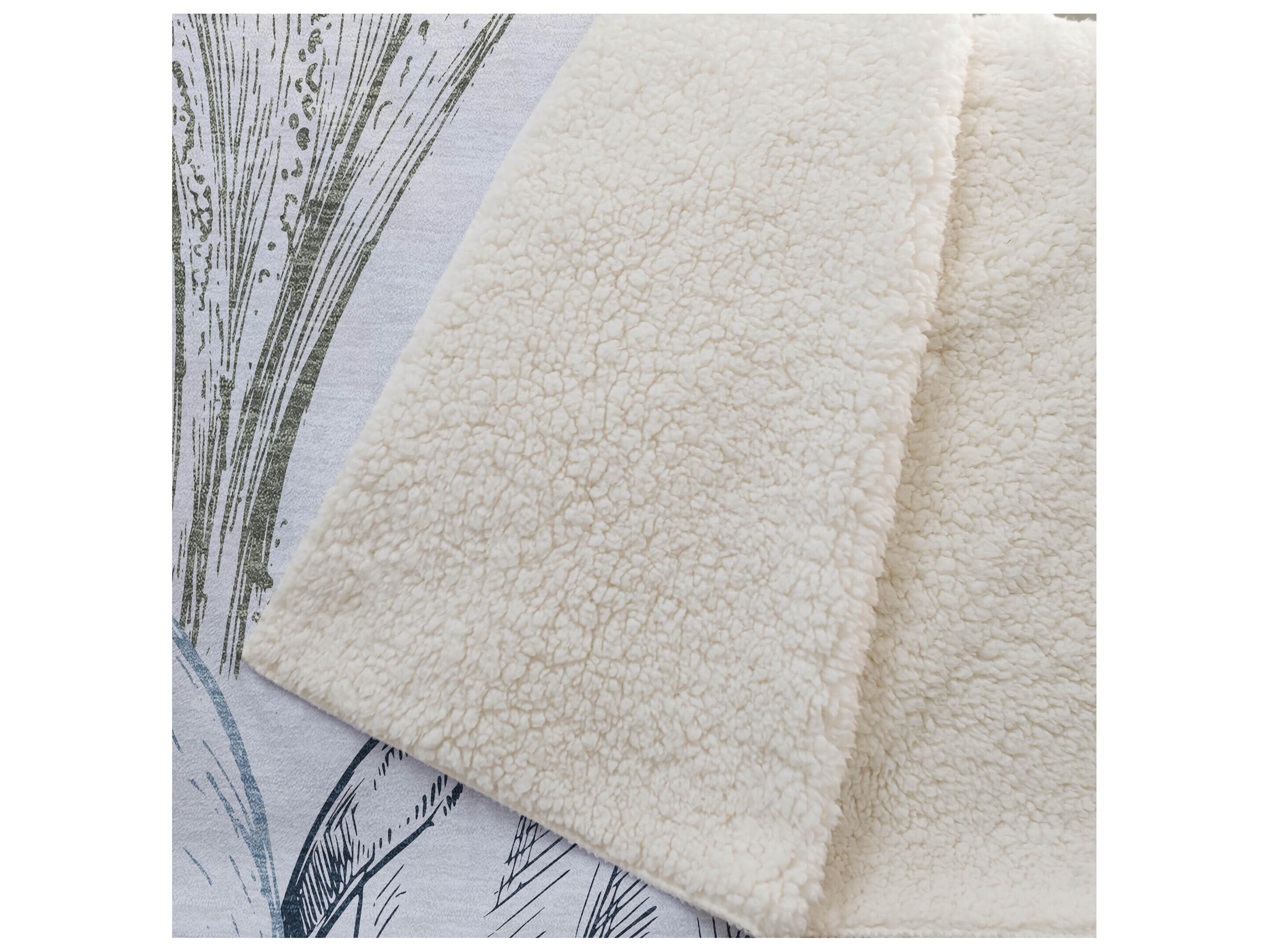 Dalyn Sherpa Ivory Polyester Throw