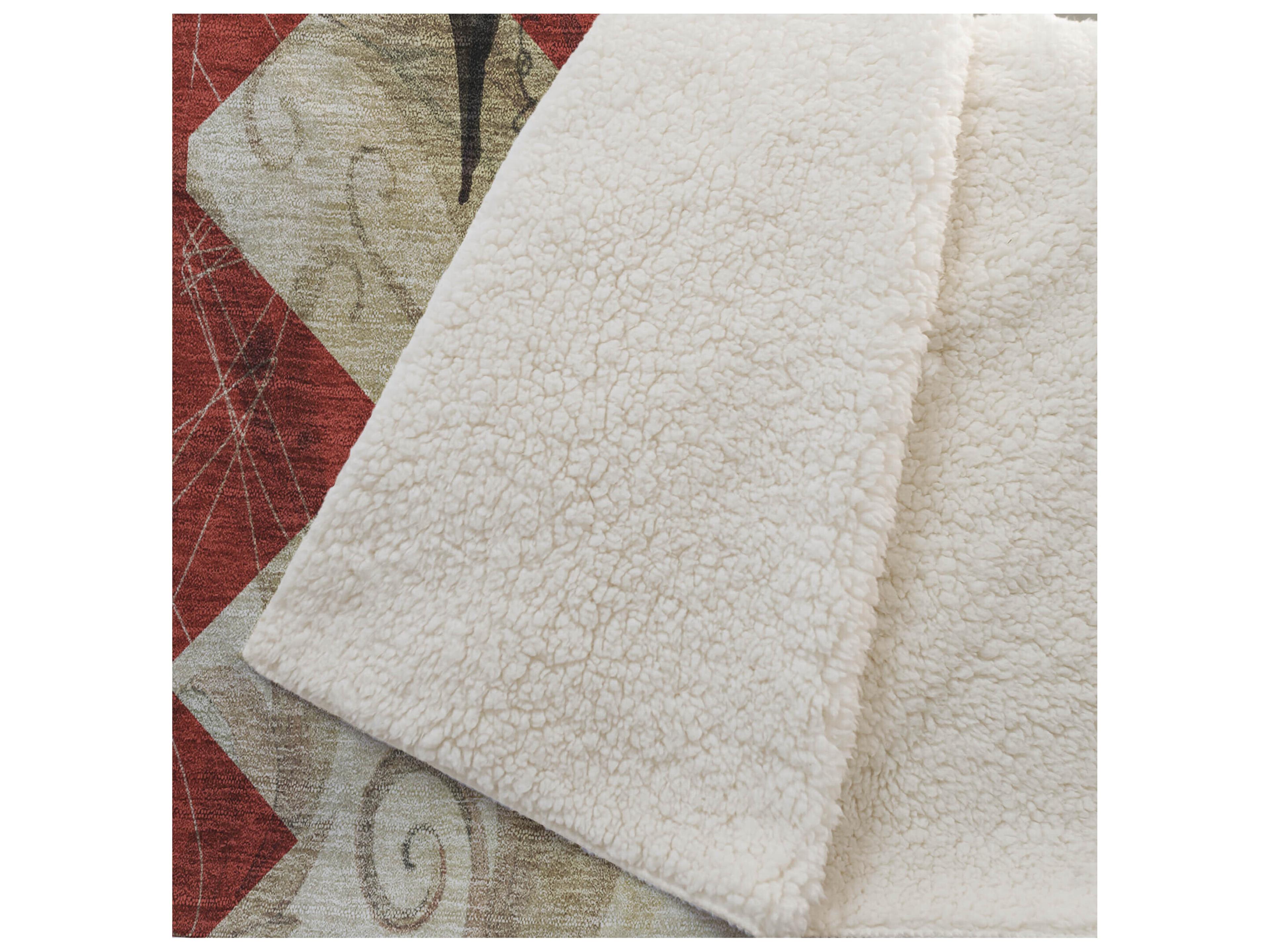 Dalyn Sherpa Brown Polyester Throw