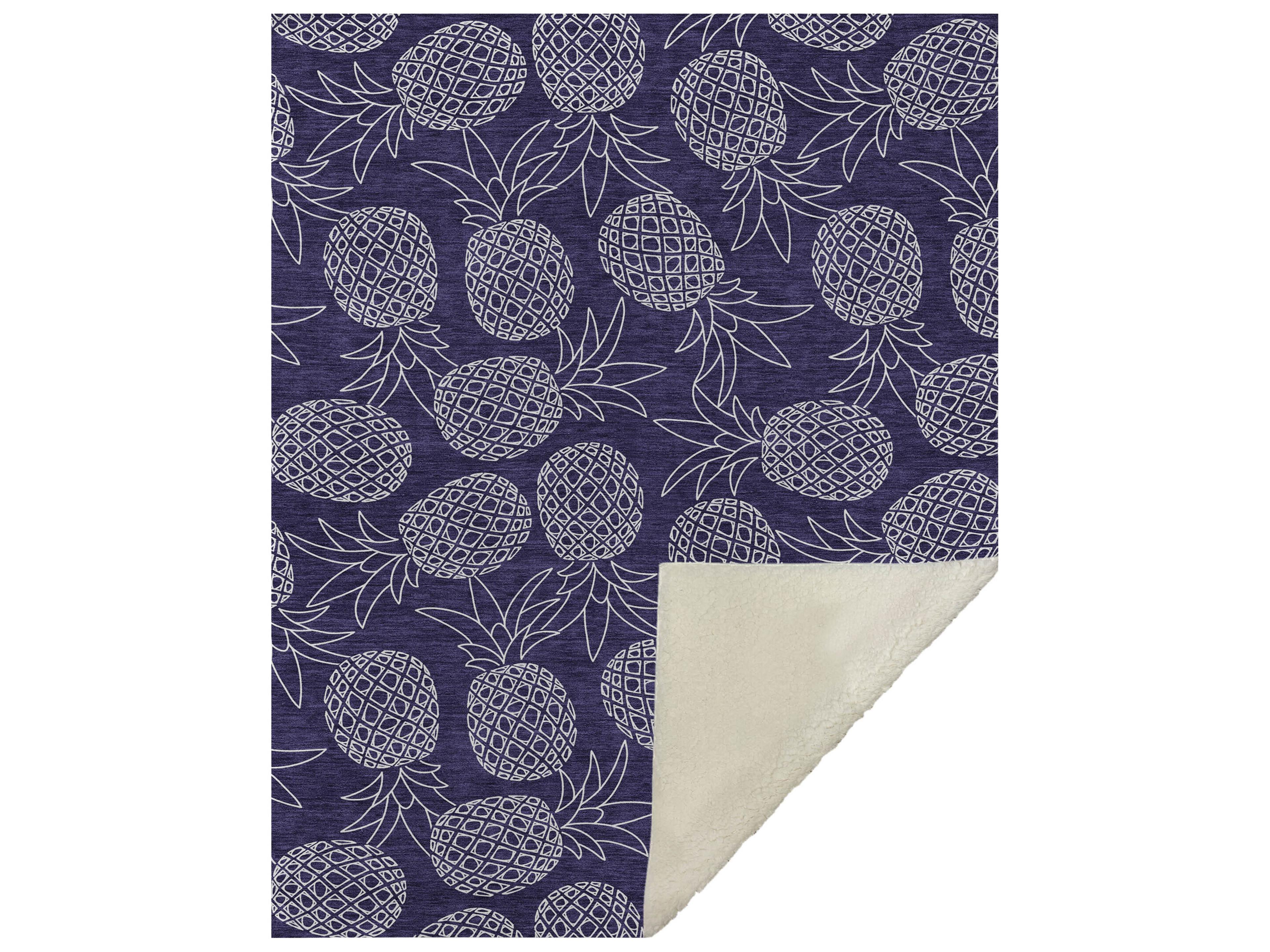 Dalyn Sherpa Blue Polyester Throw