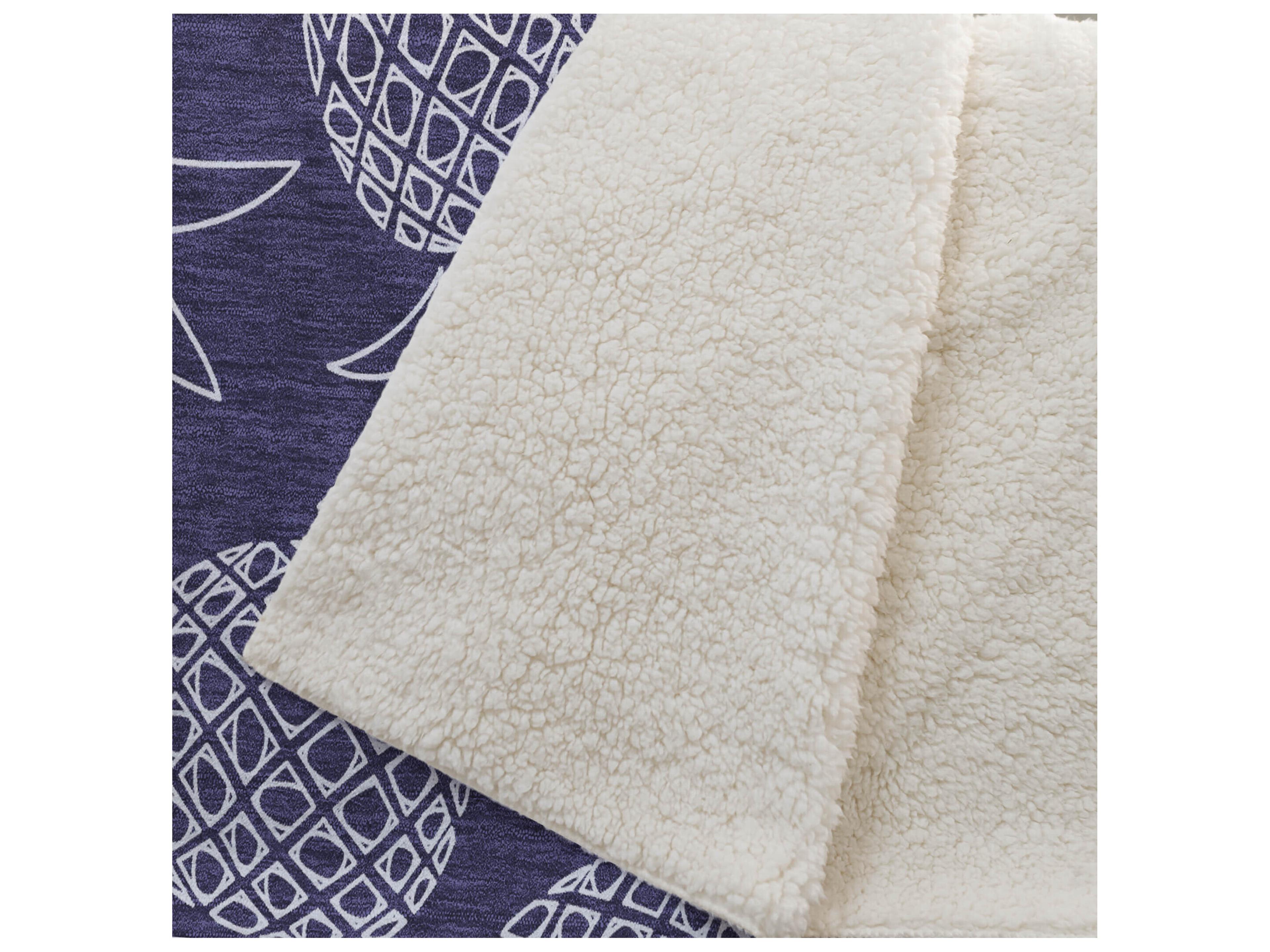 Dalyn Sherpa Blue Polyester Throw