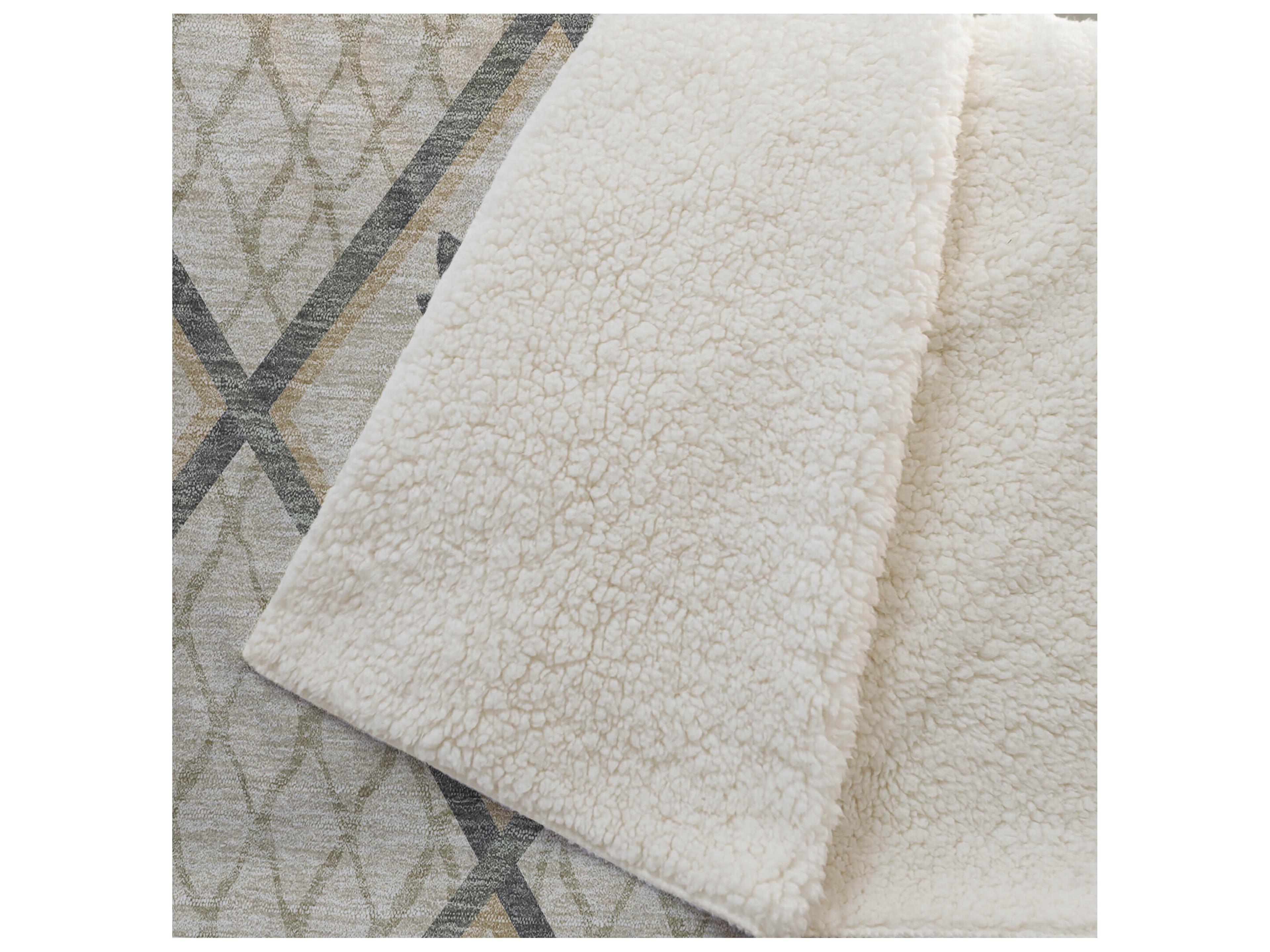 Dalyn Sherpa Beige Polyester Throw