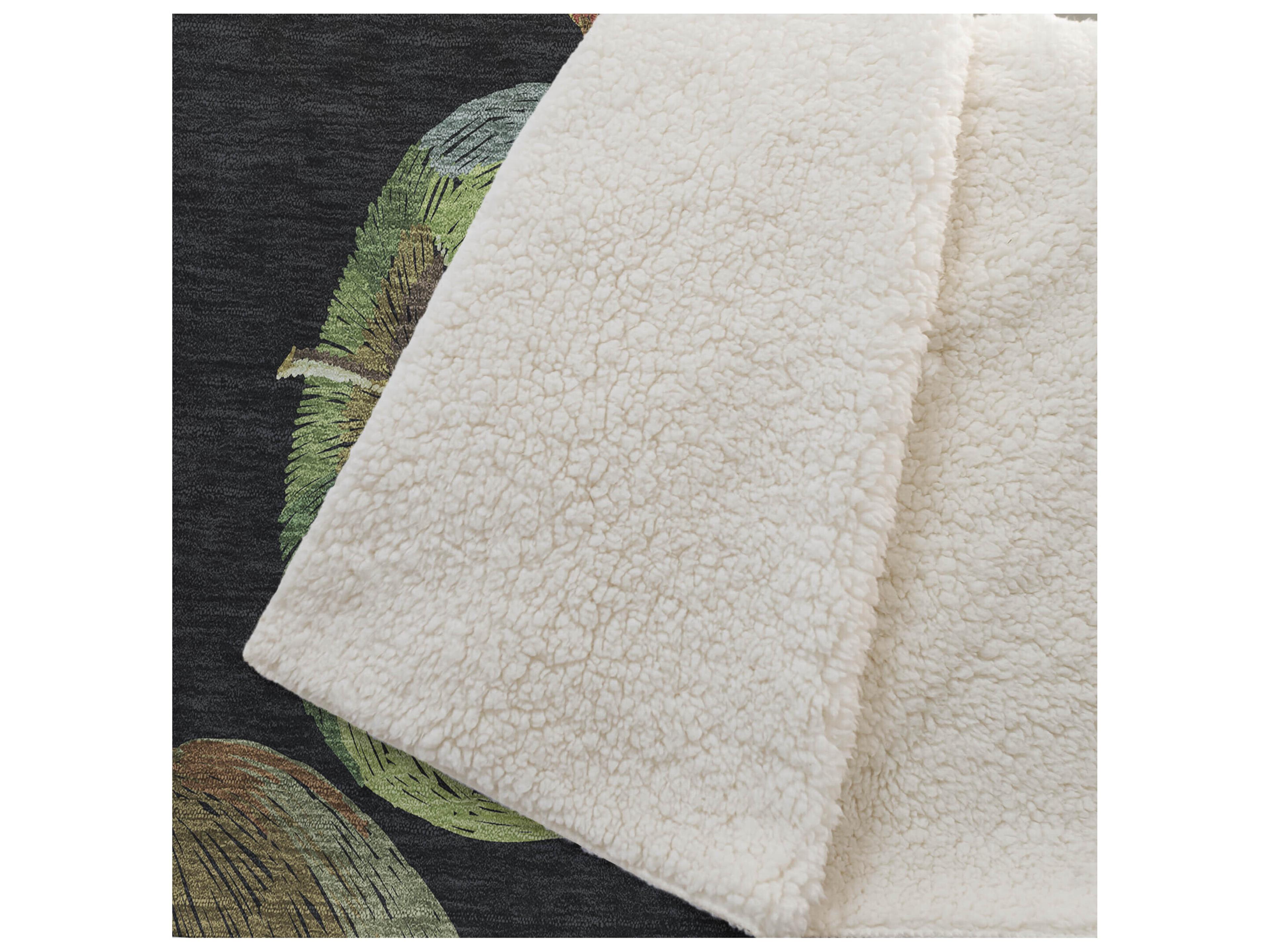 Dalyn Sherpa Black Polyester Throw