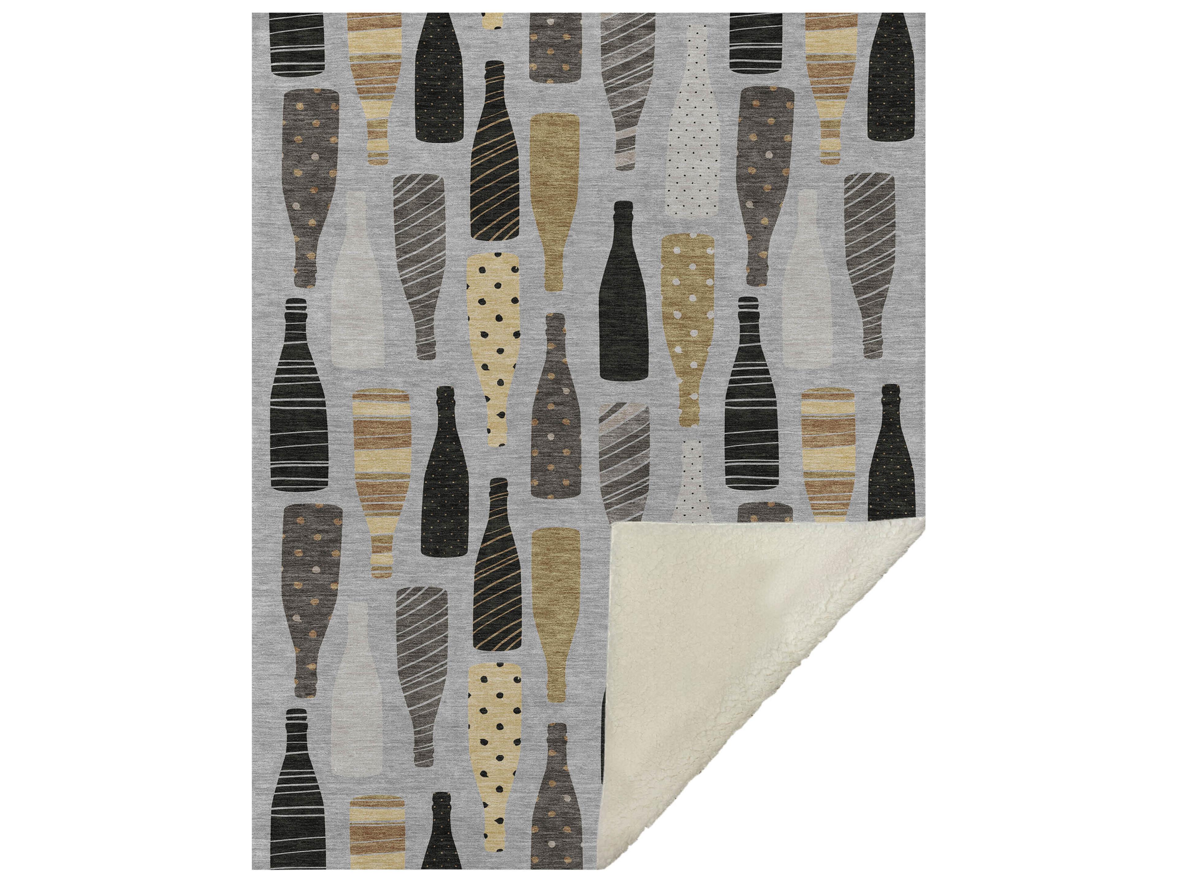 Dalyn Sherpa Gray Polyester Throw