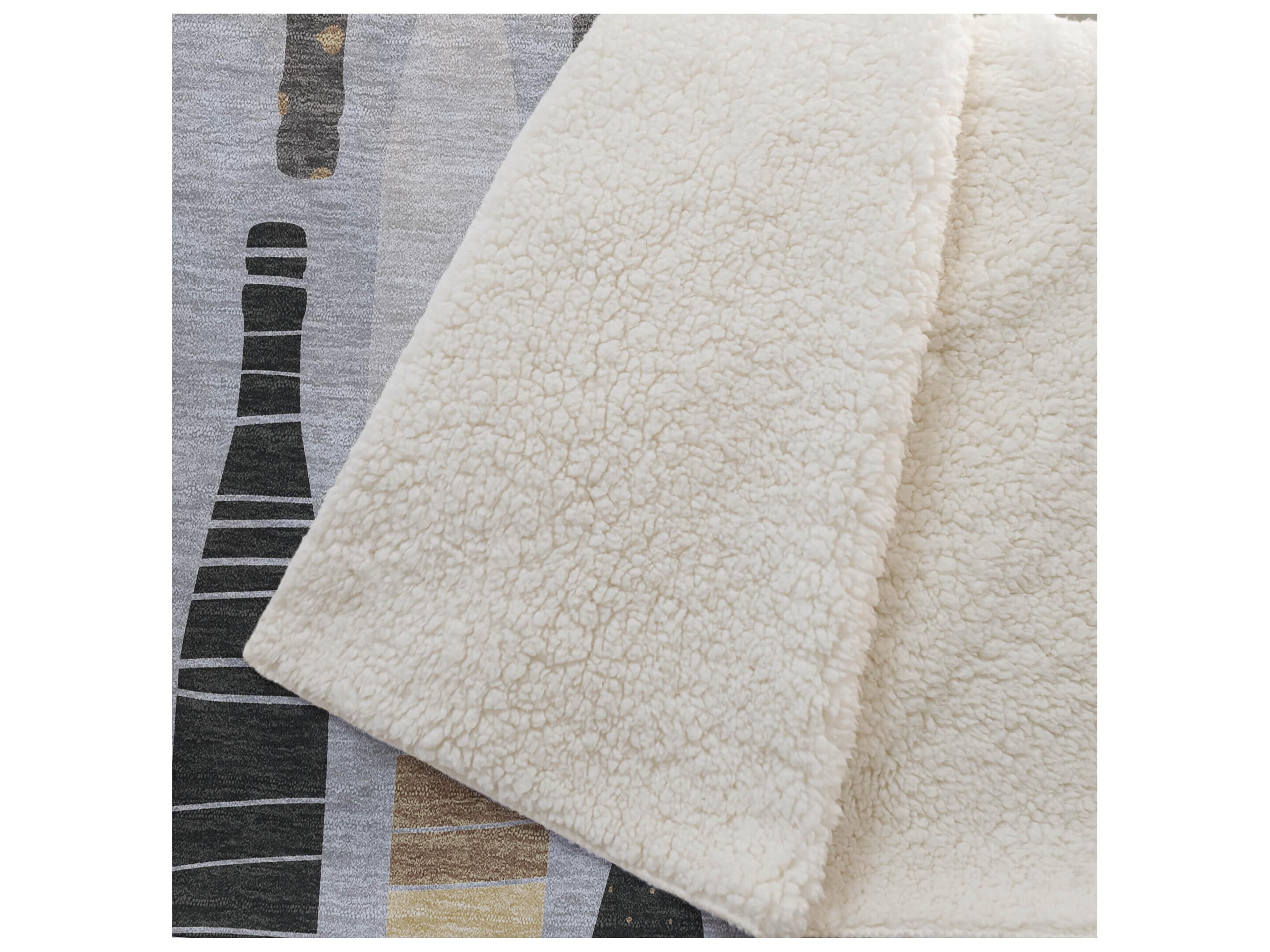 Dalyn Sherpa Gray Polyester Throw
