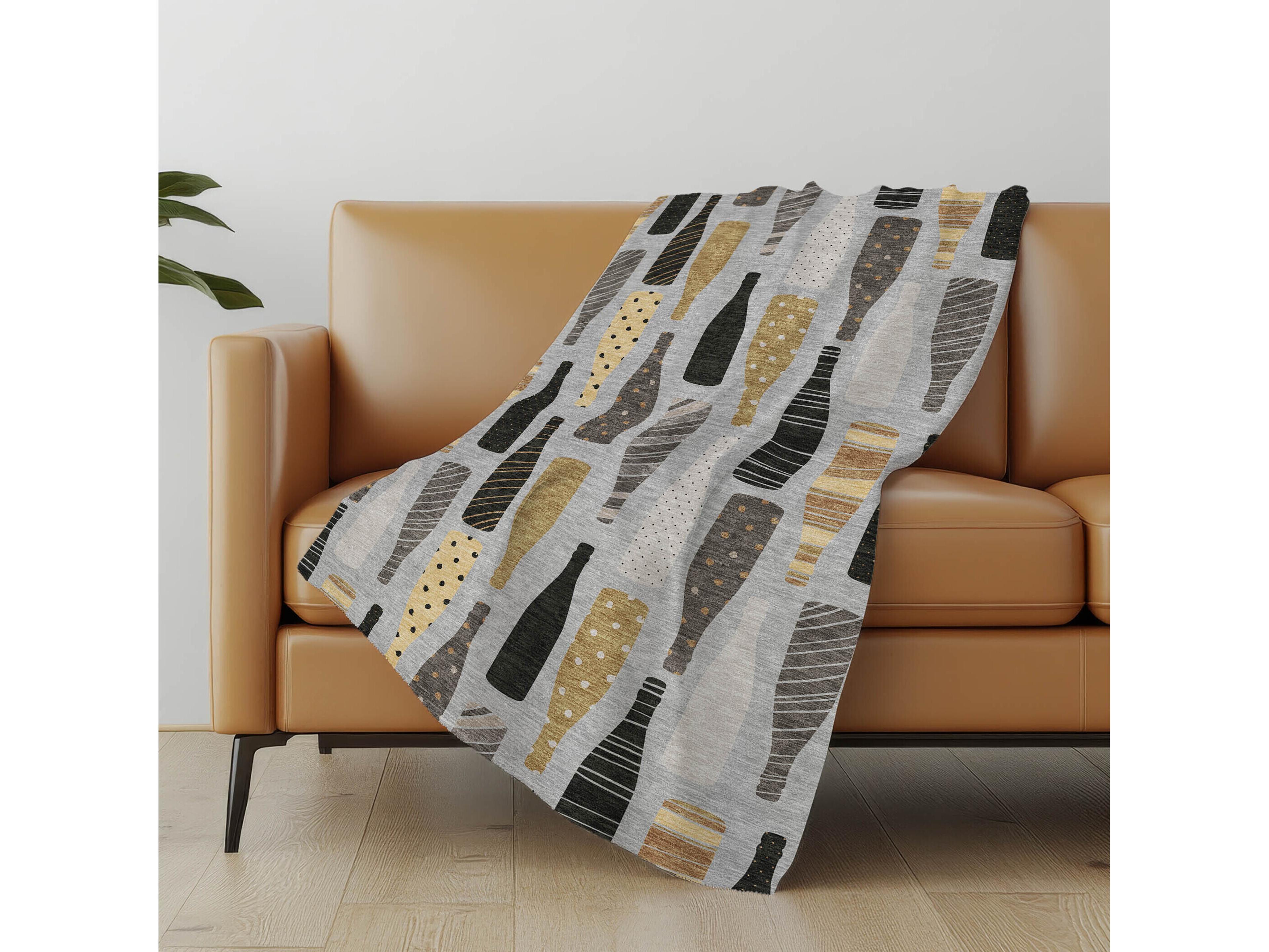 Dalyn Sherpa Gray Polyester Throw