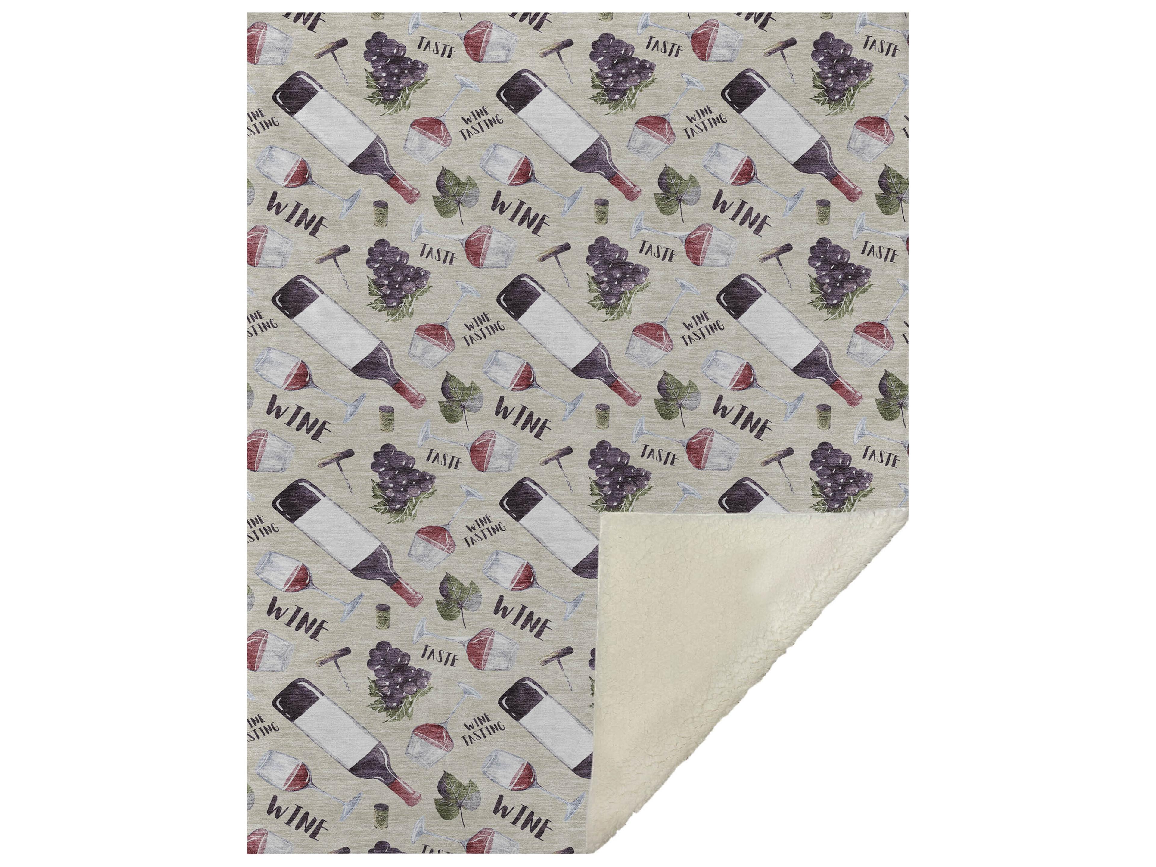 Dalyn Sherpa Ivory Polyester Throw