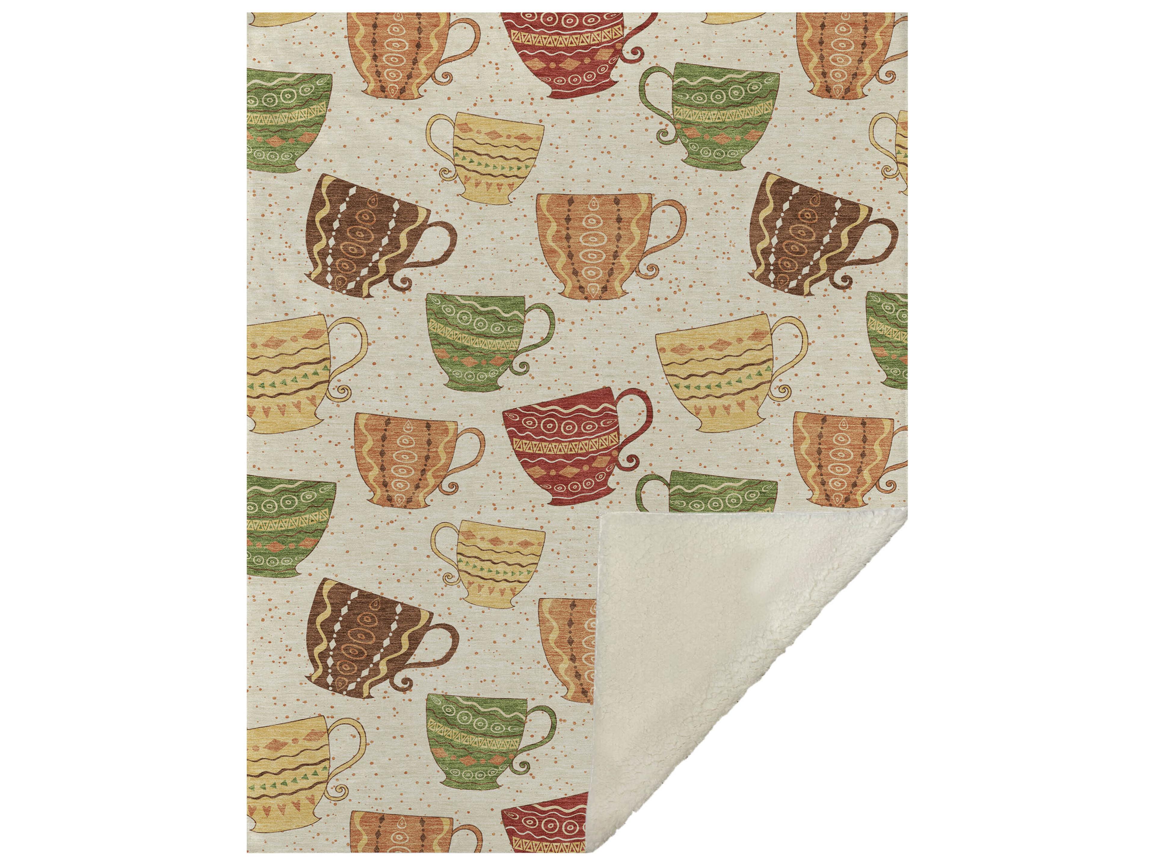 Dalyn Sherpa Ivory Polyester Throw