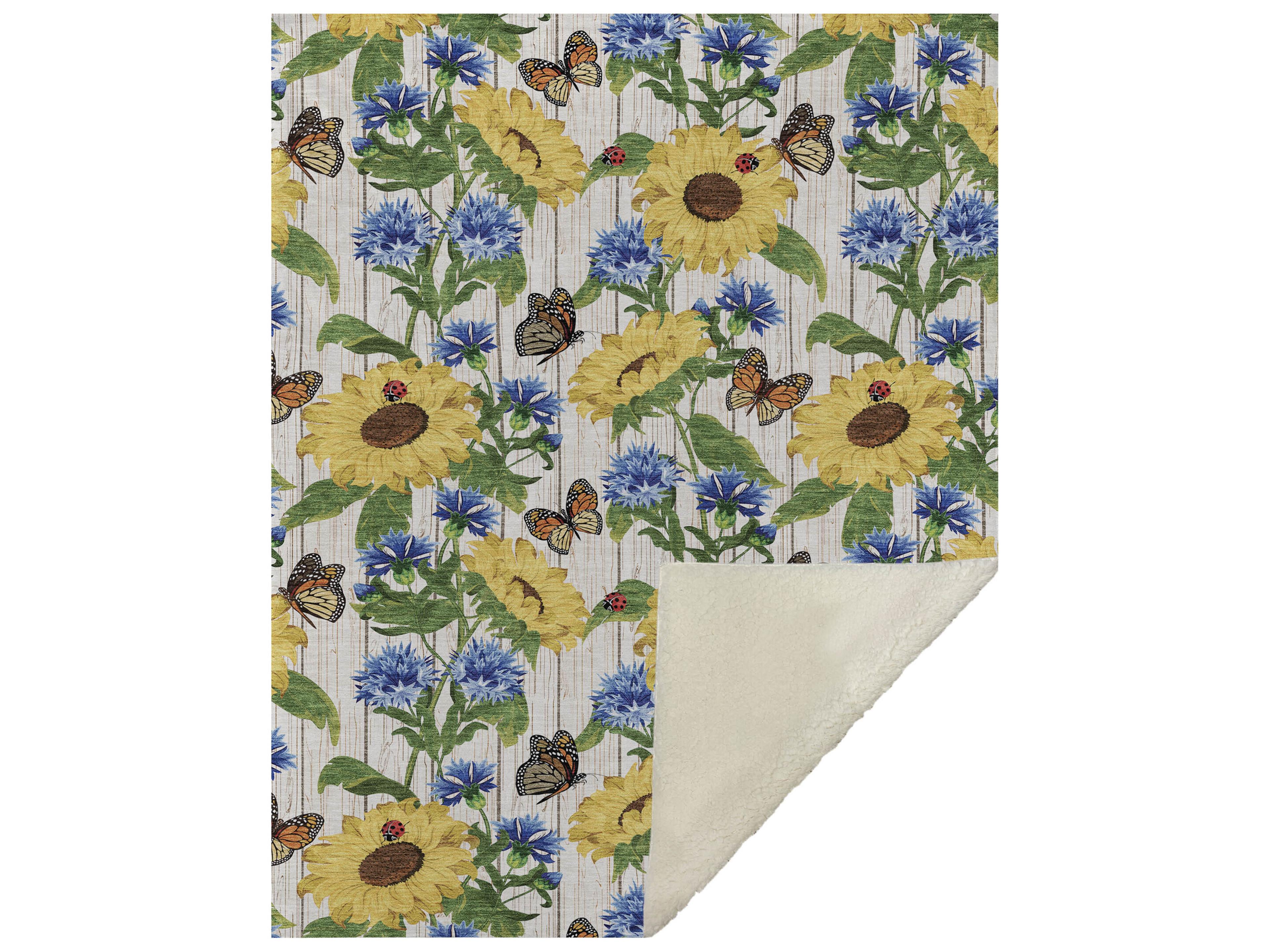 Dalyn Sherpa Beige Polyester Throw