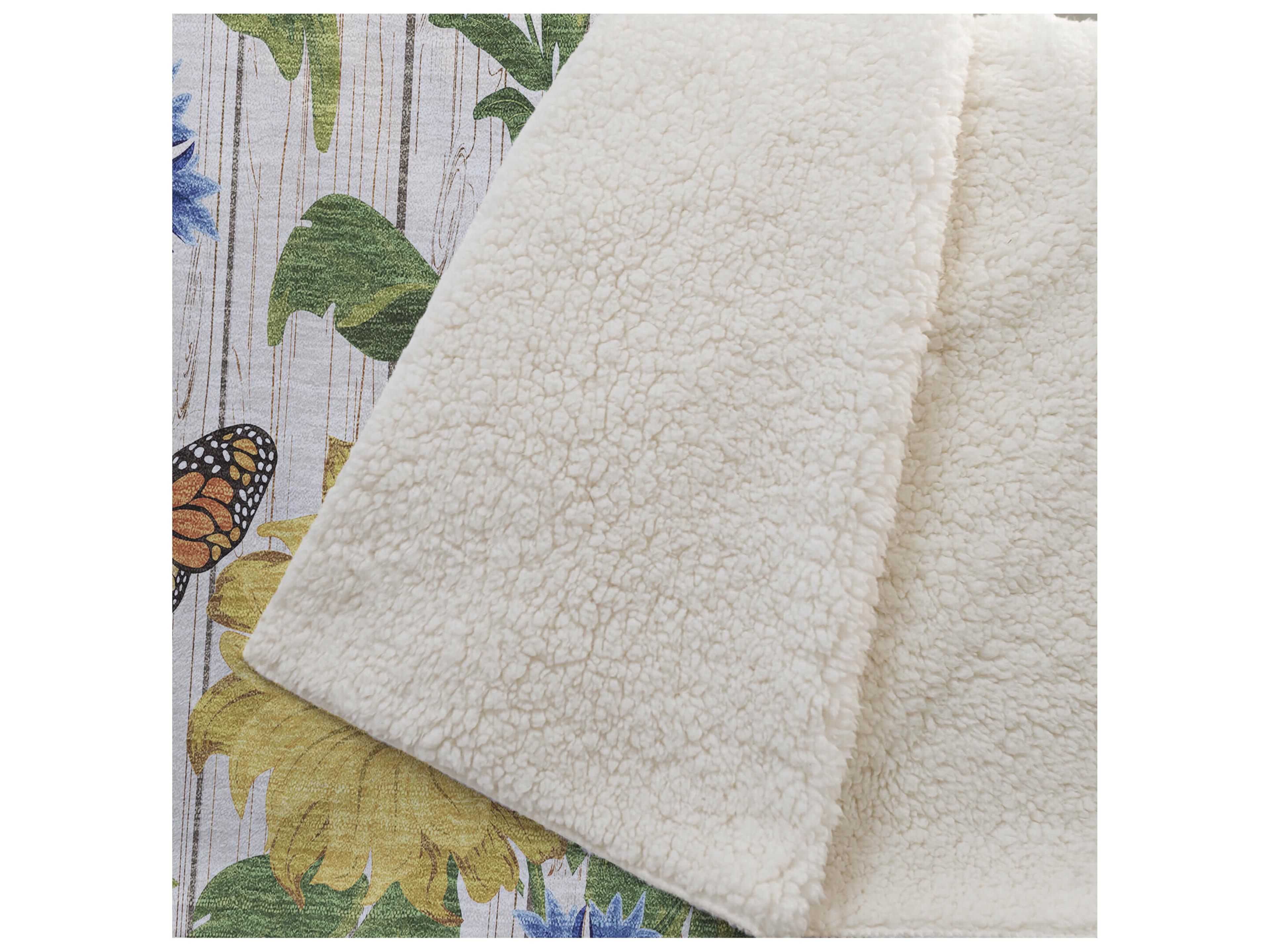 Dalyn Sherpa Beige Polyester Throw