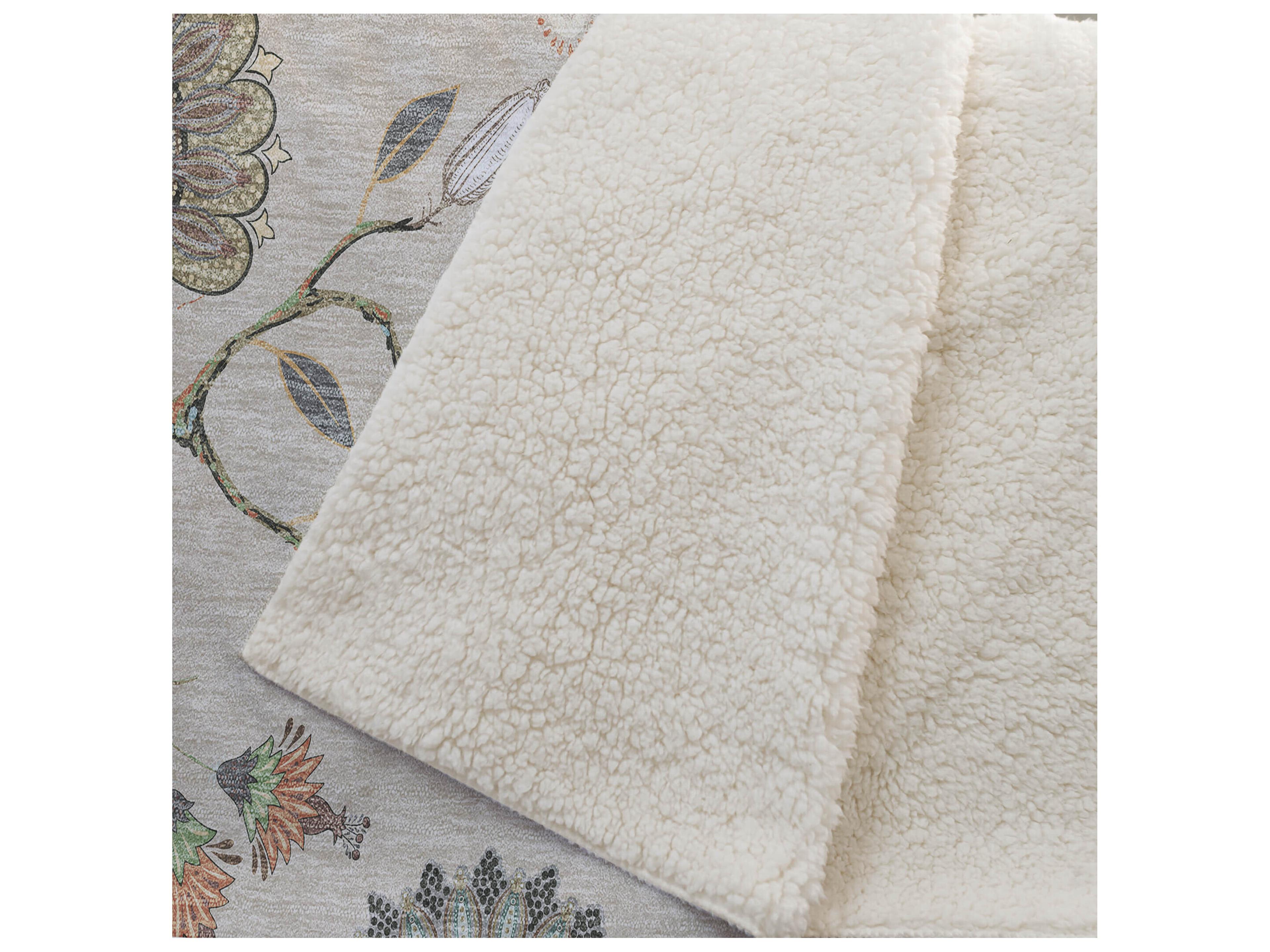 Dalyn Sherpa Beige Polyester Throw