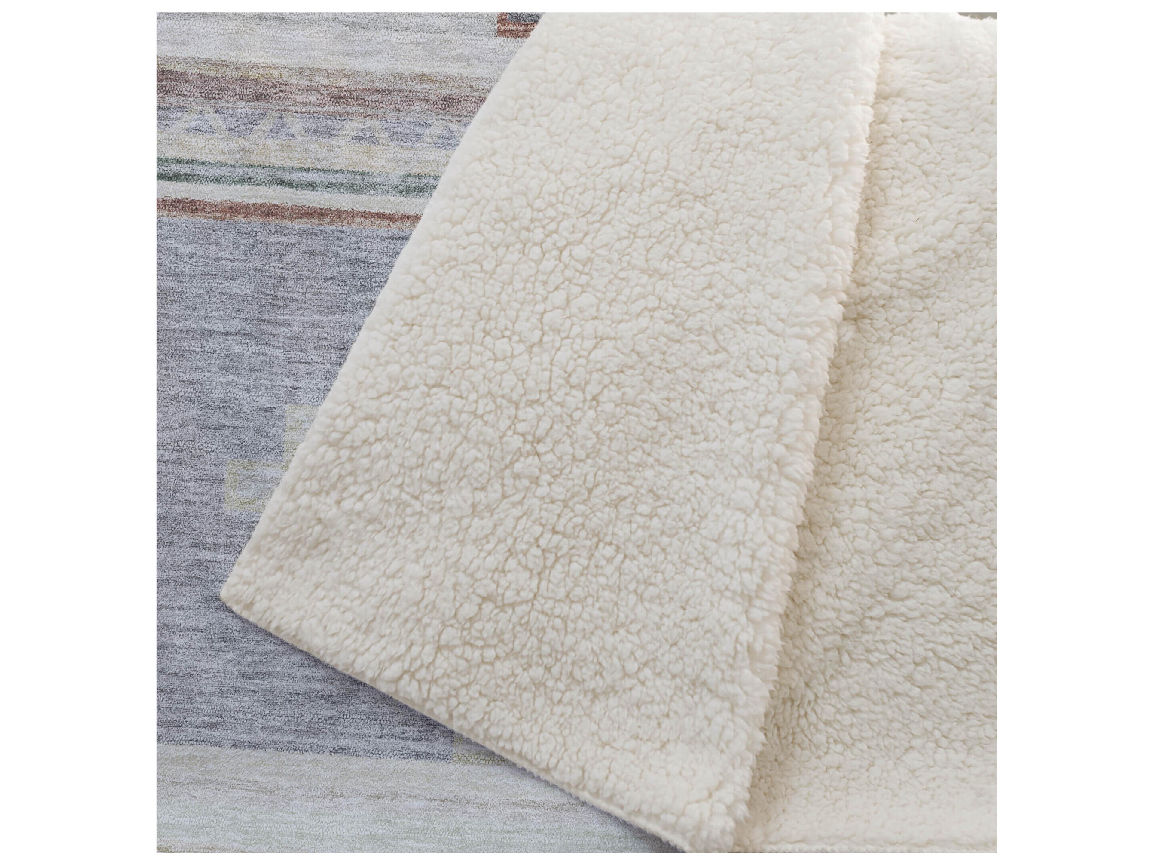 Dalyn Sherpa Ivory Polyester Throw