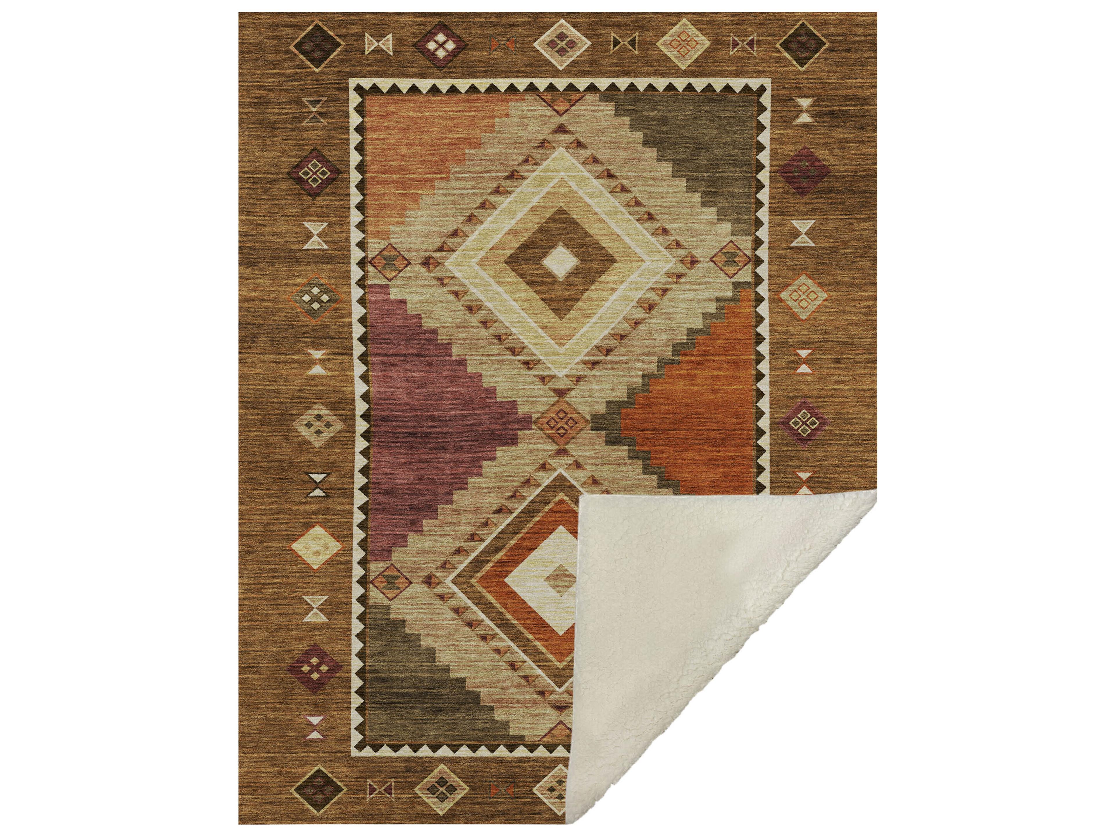 Sherpa Brown Polyester Throw