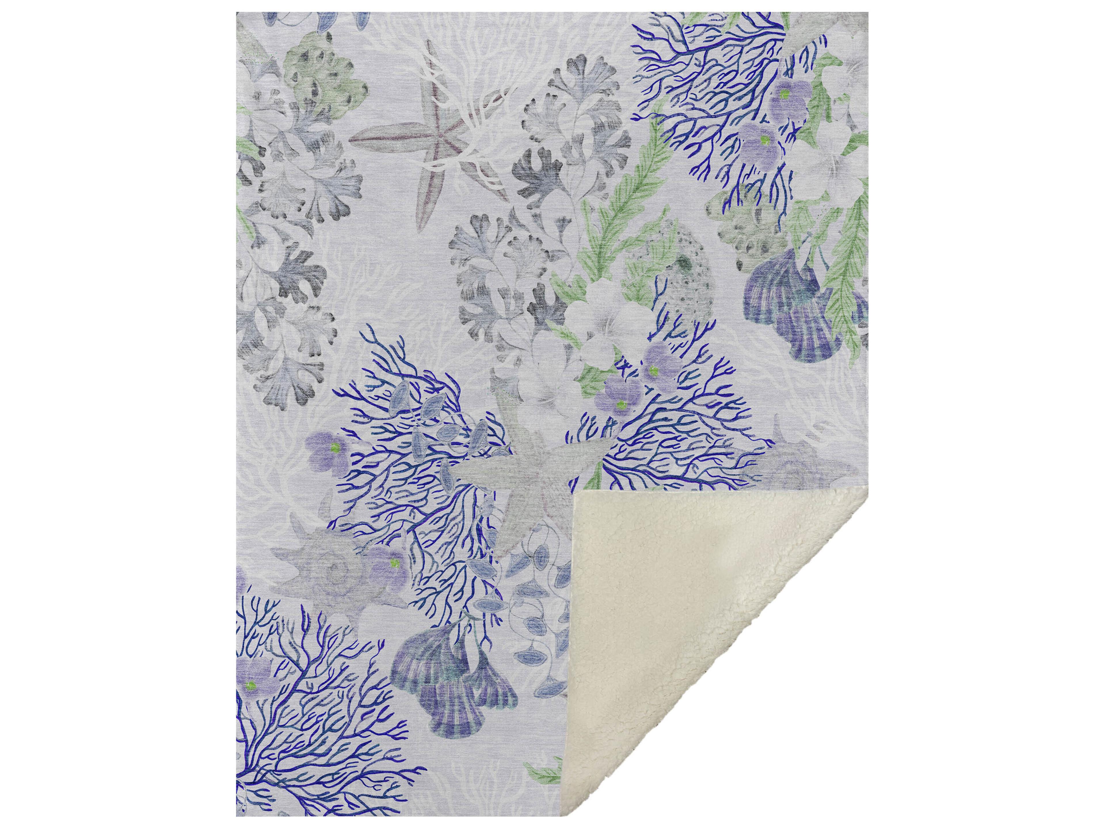 Sherpa Purple Polyester Throw