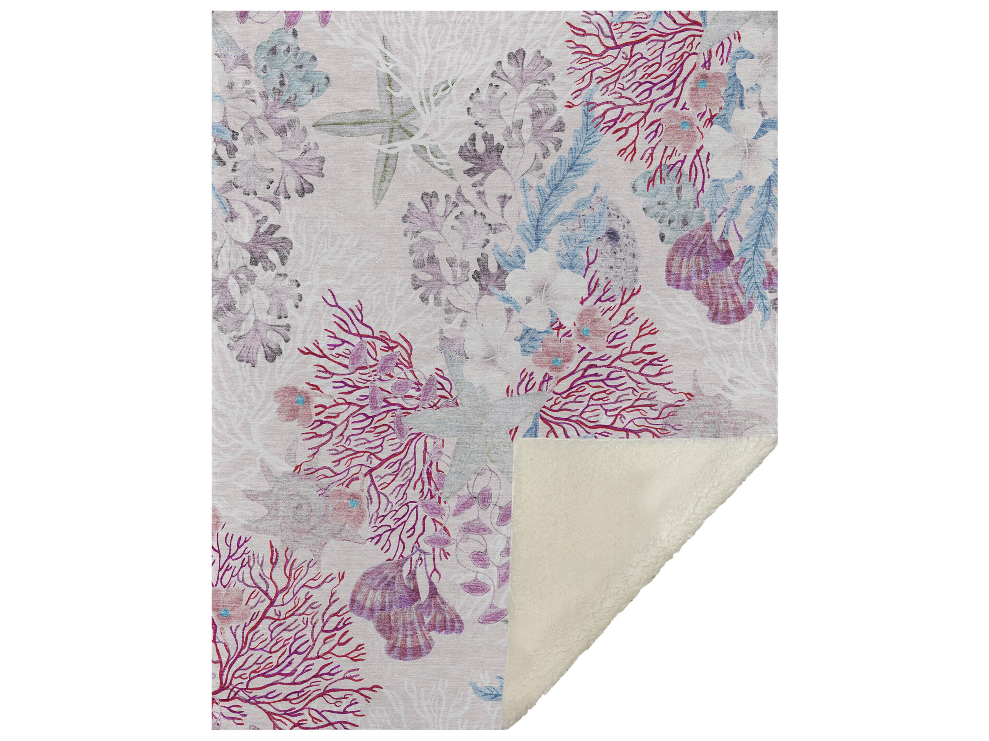 Sherpa Pink Polyester Throw