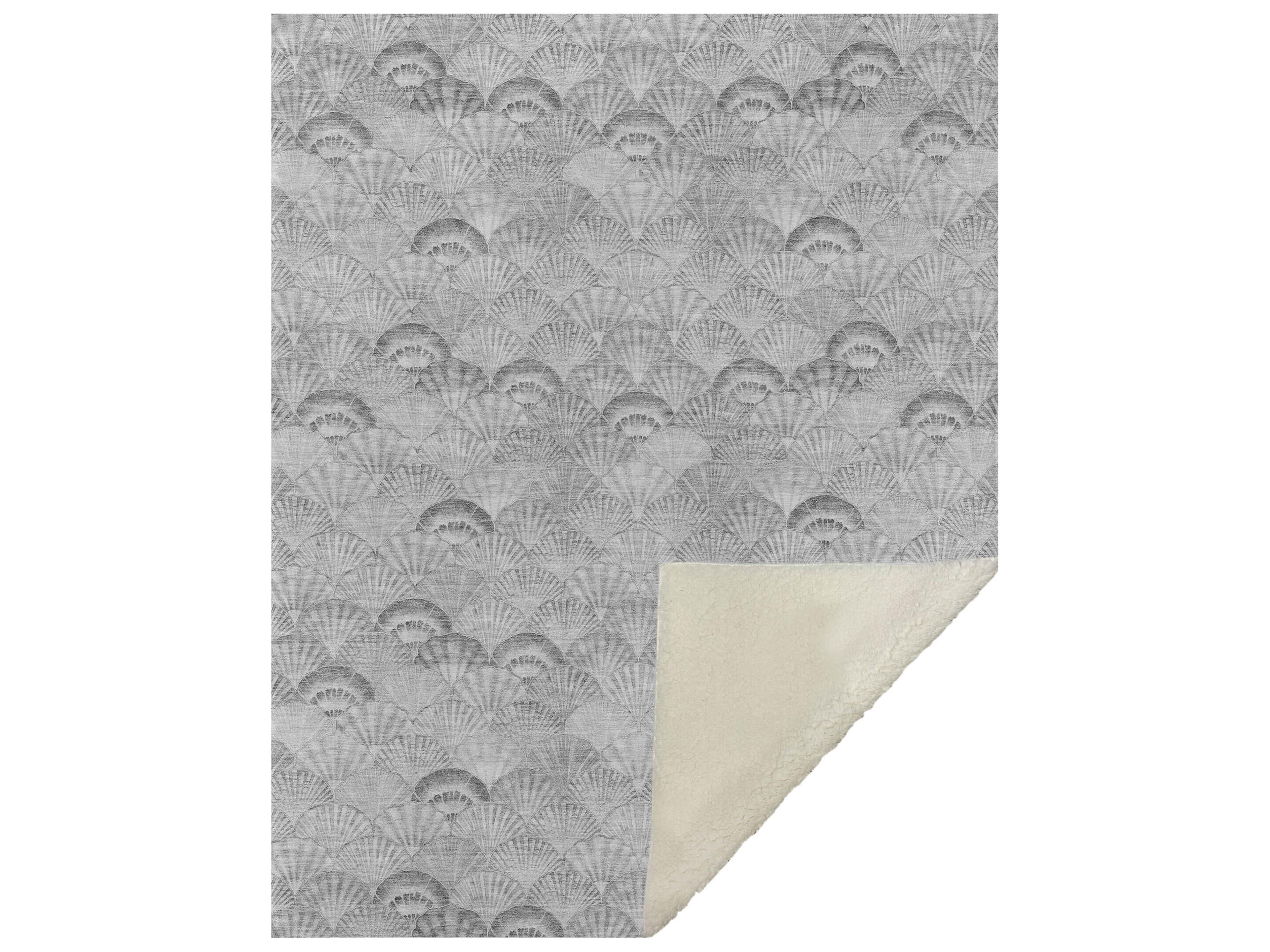 Dalyn Sherpa Gray Polyester Throw