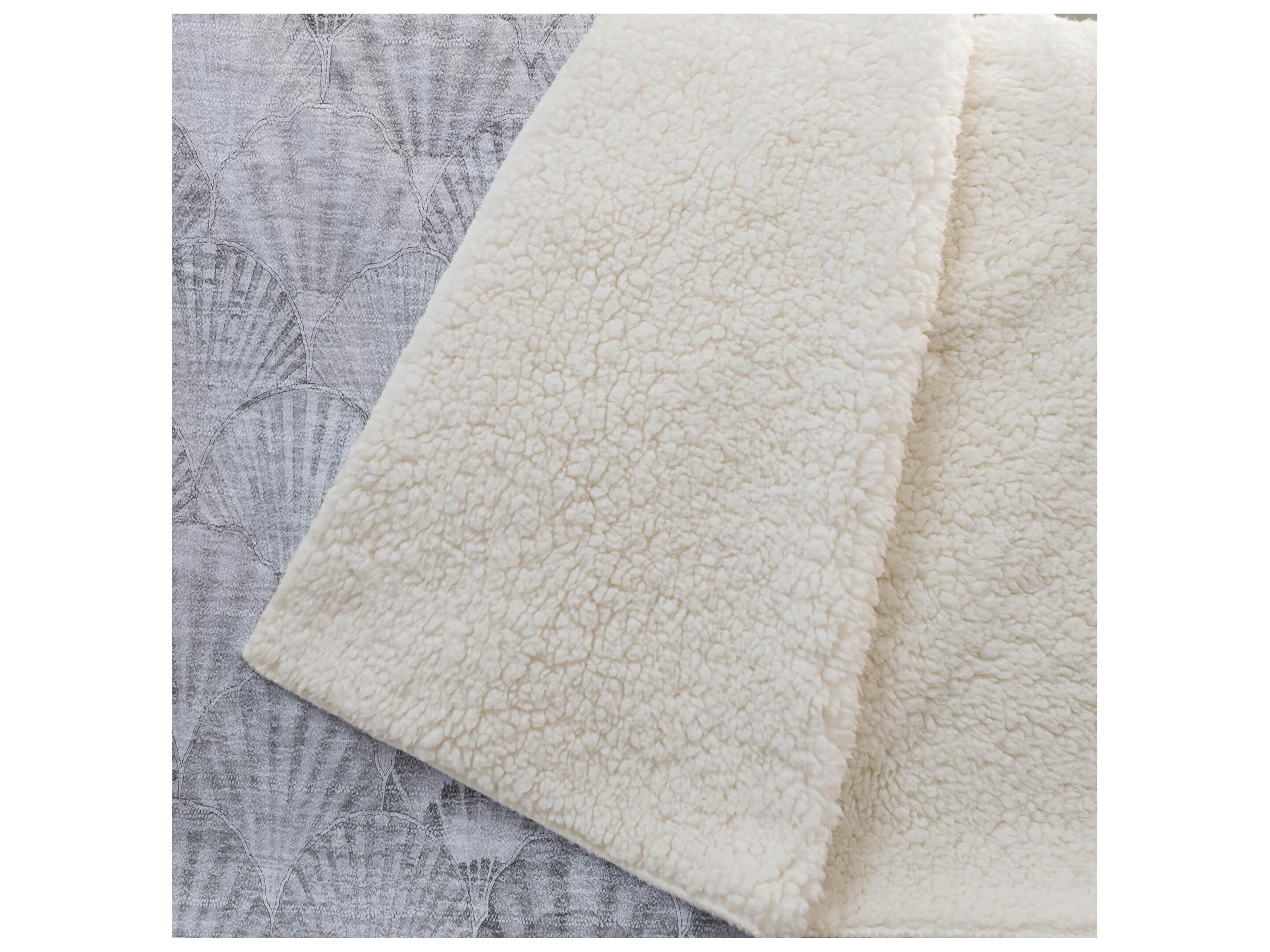 Dalyn Sherpa Gray Polyester Throw