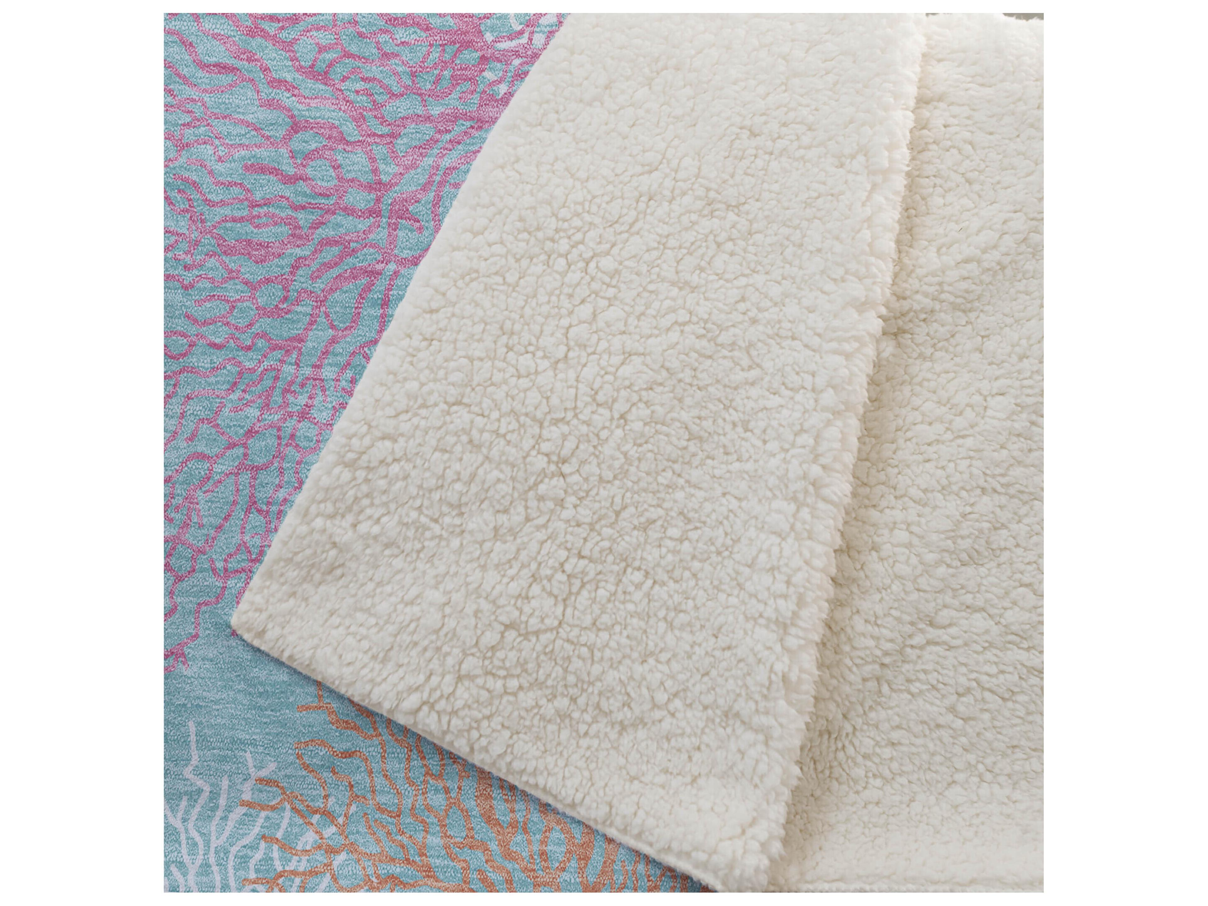 Dalyn Sherpa Teal Polyester Throw