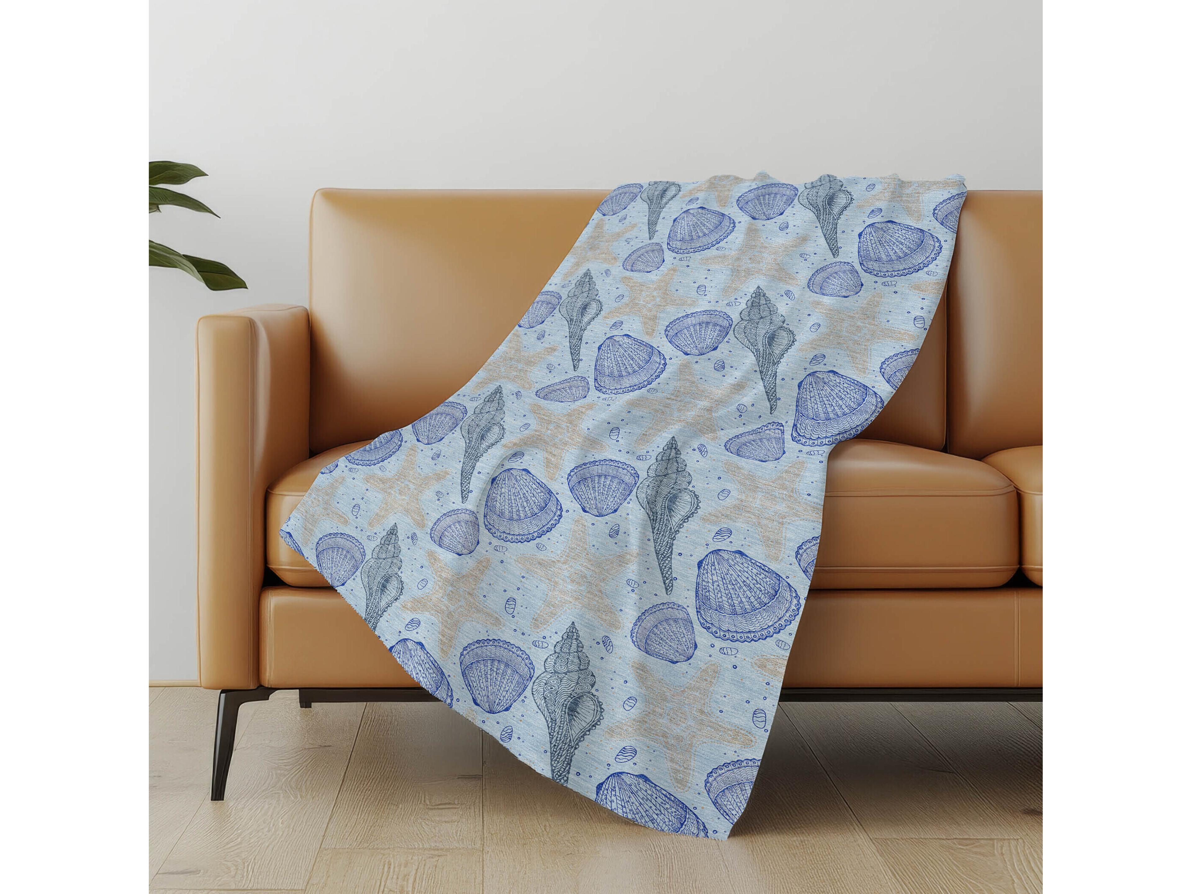 Dalyn Sherpa Blue Polyester Throw