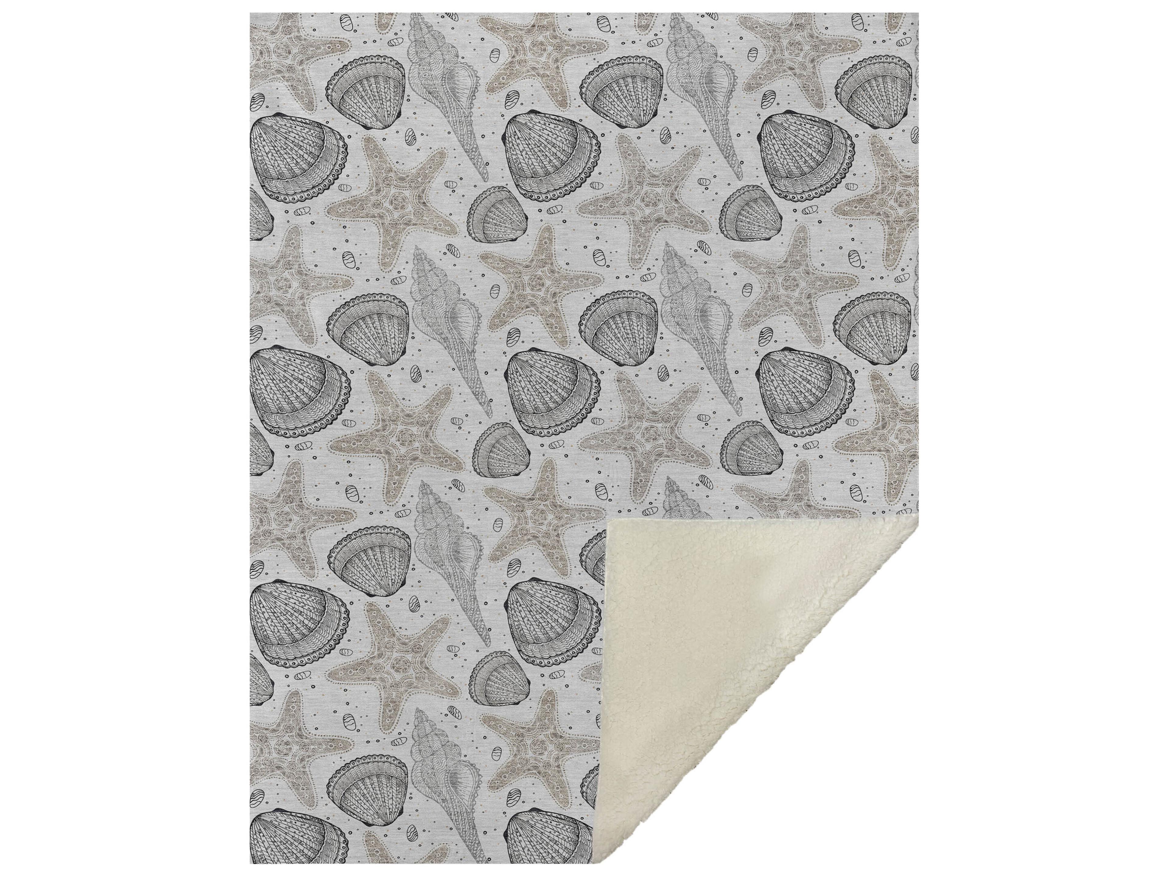 Sherpa Gray Polyester Throw