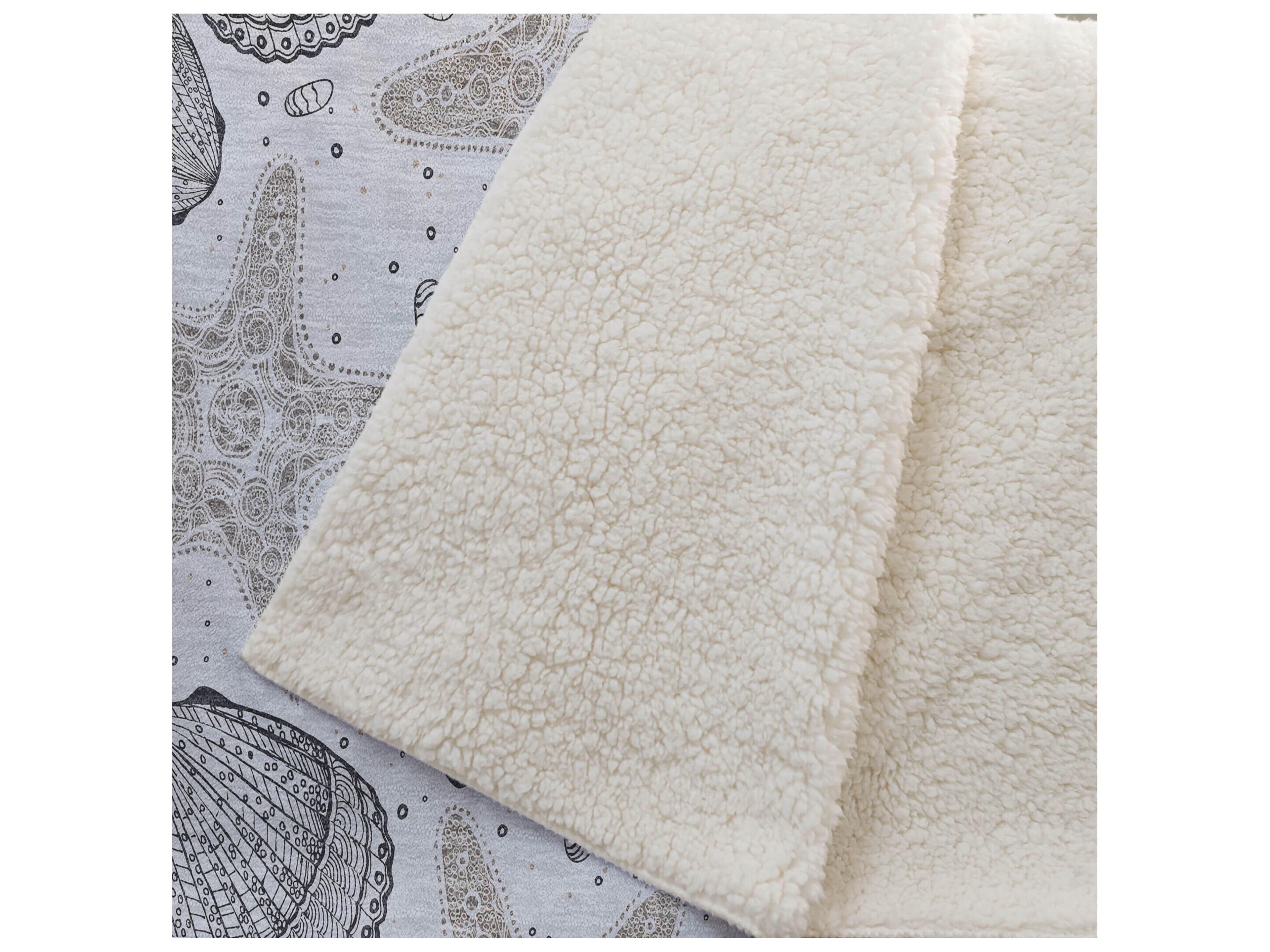 Dalyn Sherpa Gray Polyester Throw