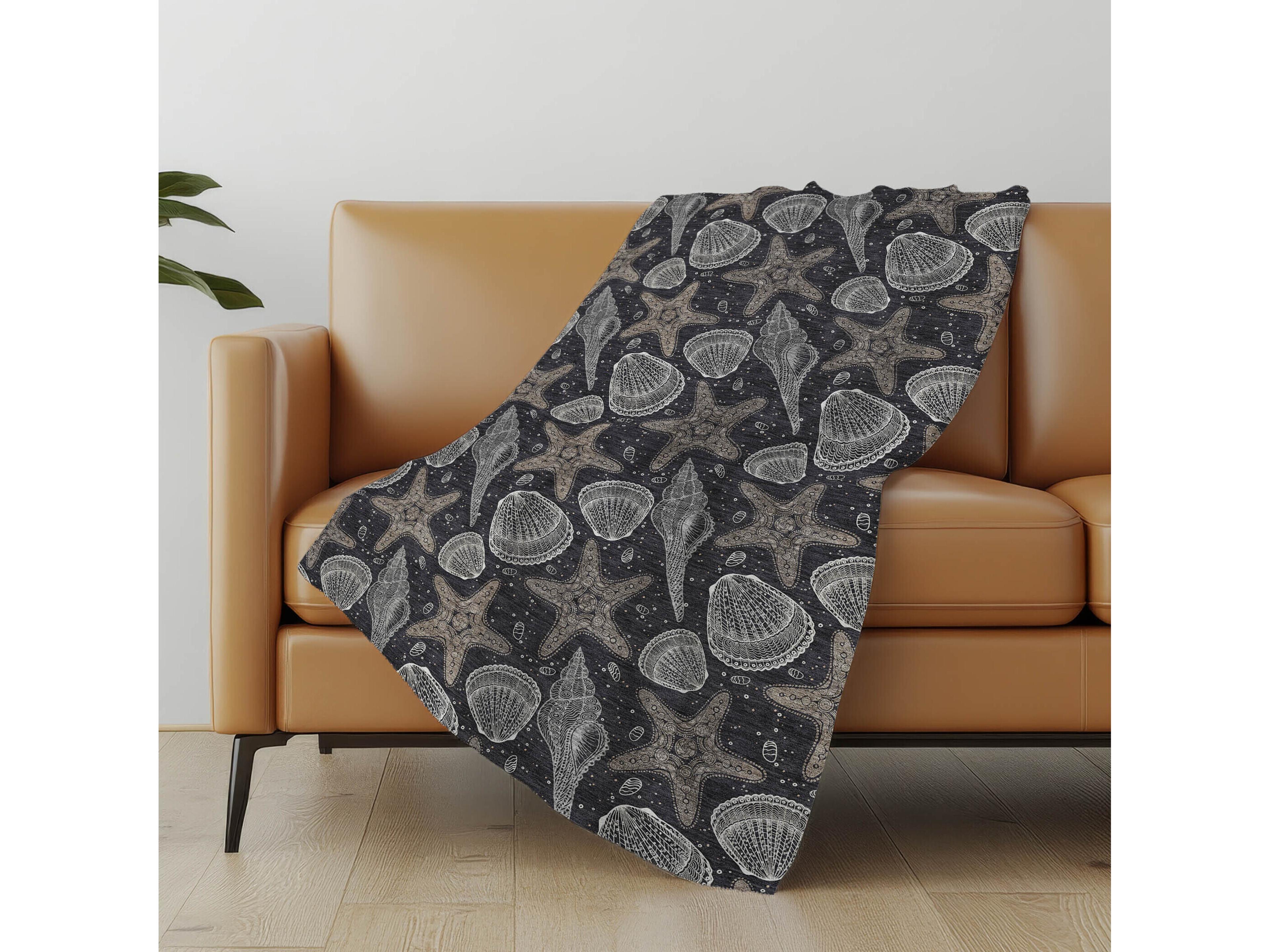 Dalyn Sherpa Black Polyester Throw