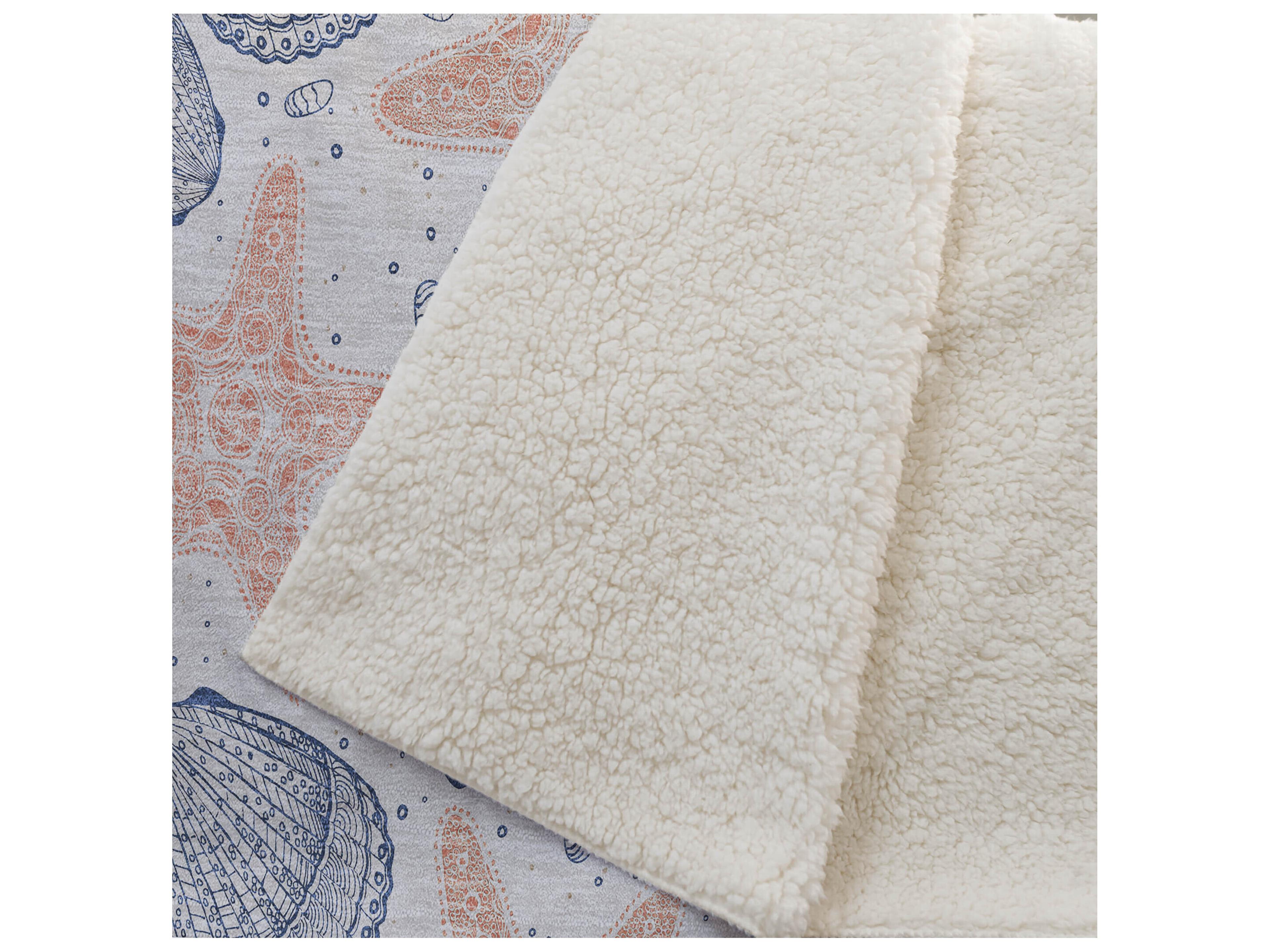 Dalyn Sherpa Beige Polyester Throw