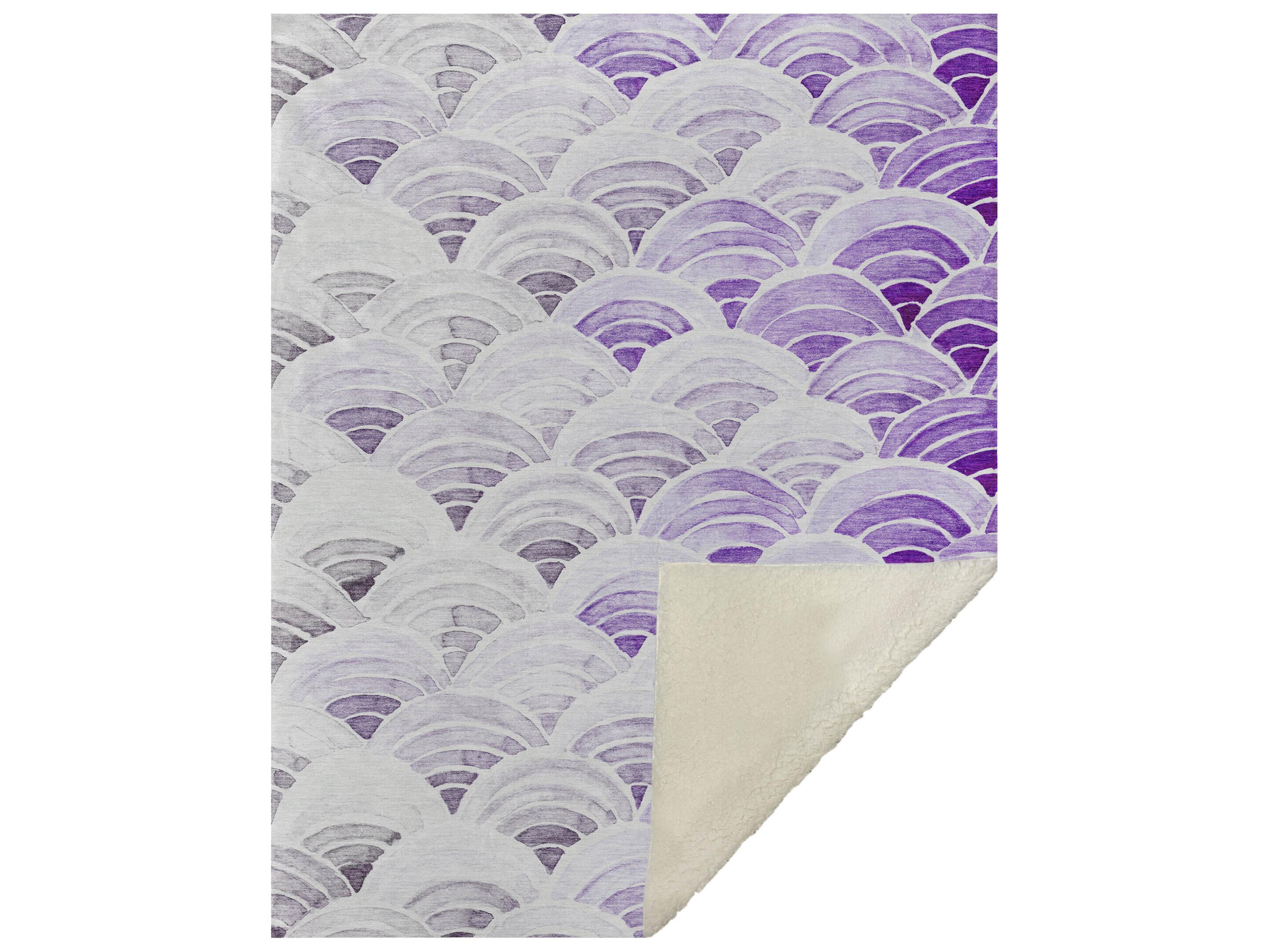 Sherpa Purple Polyester Throw