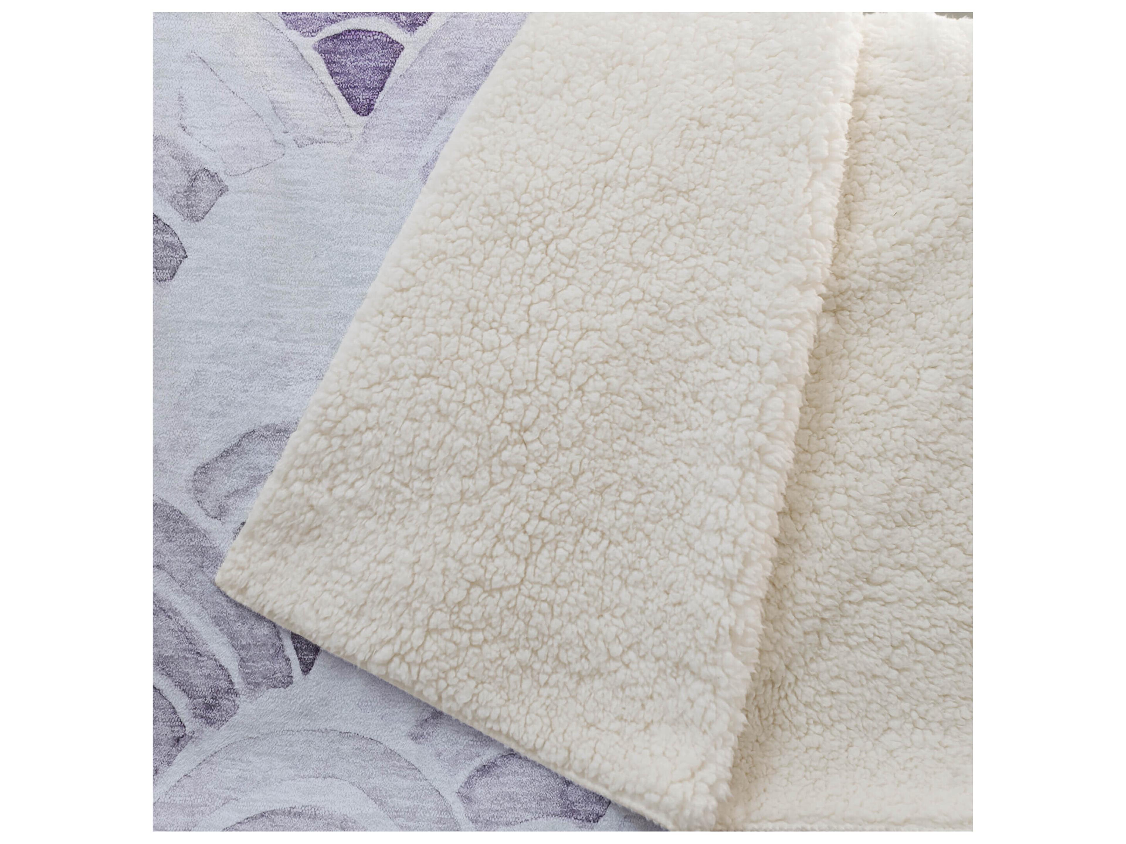 Dalyn Sherpa Purple Polyester Throw