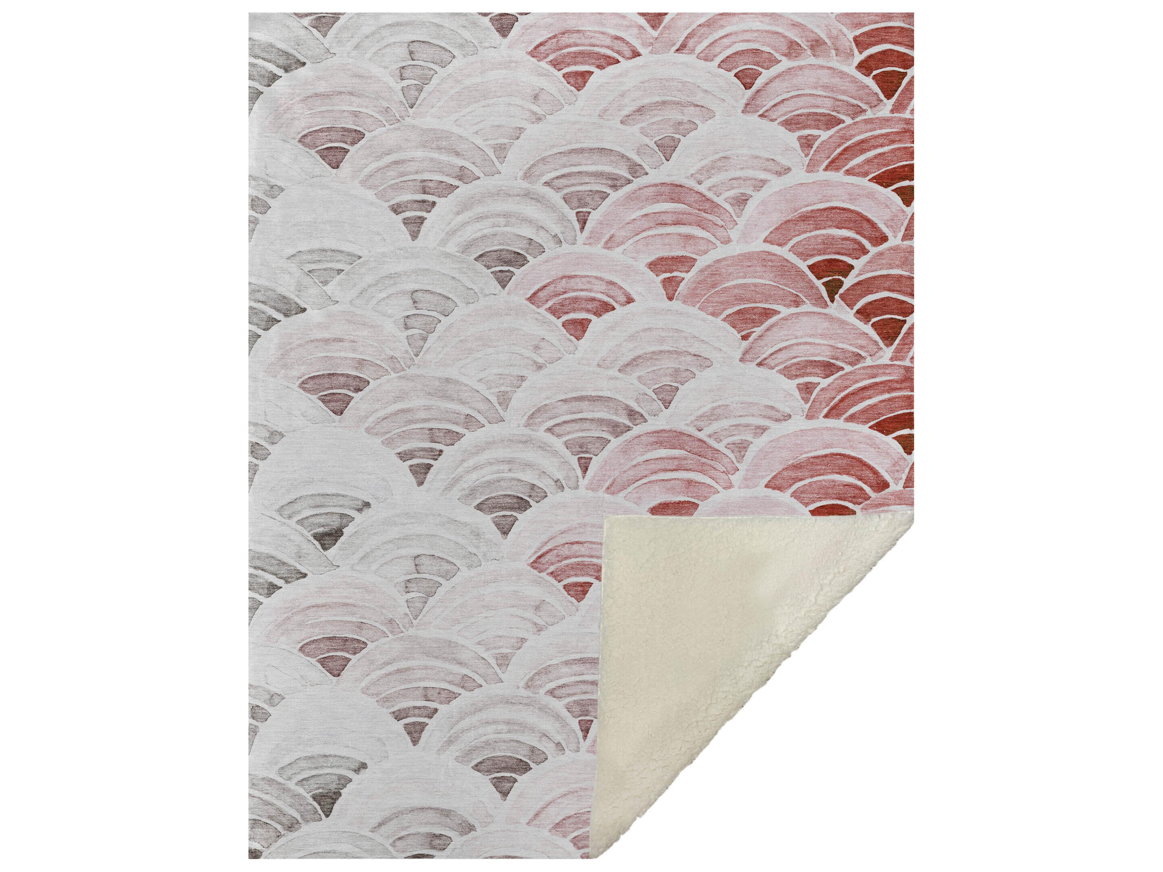 Sherpa Red Polyester Throw