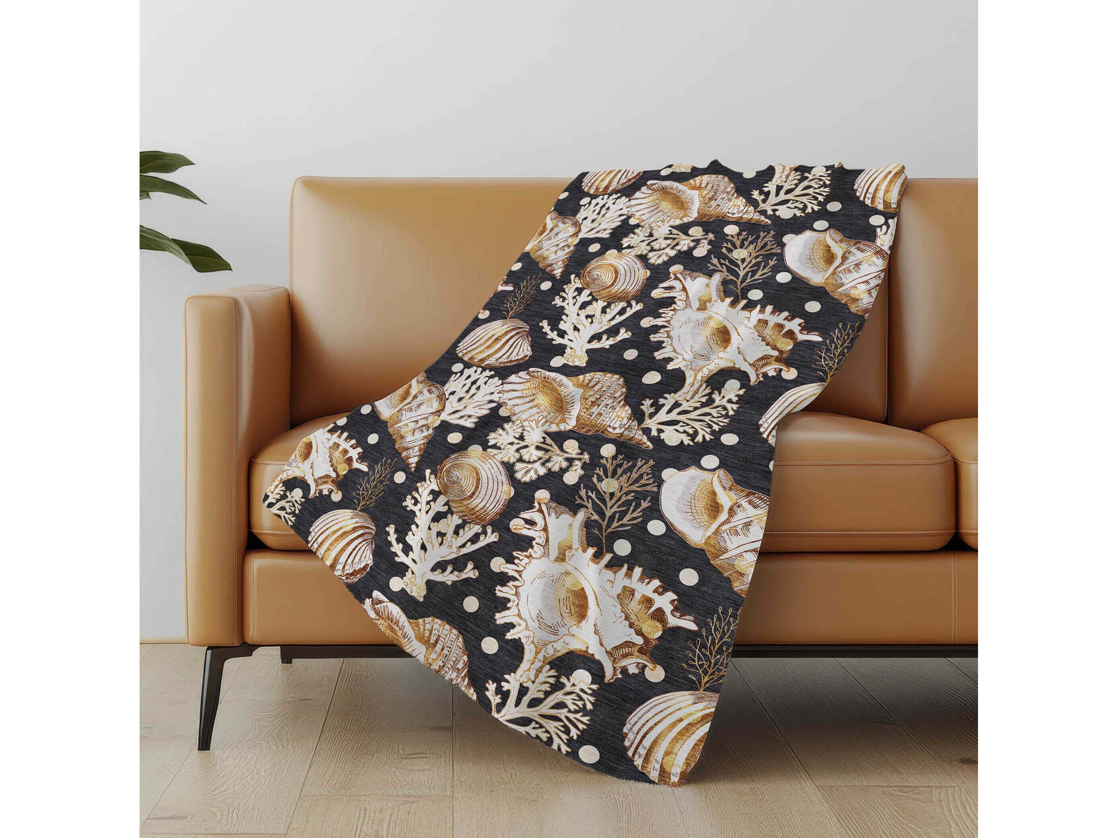 Dalyn Sherpa Black Polyester Throw