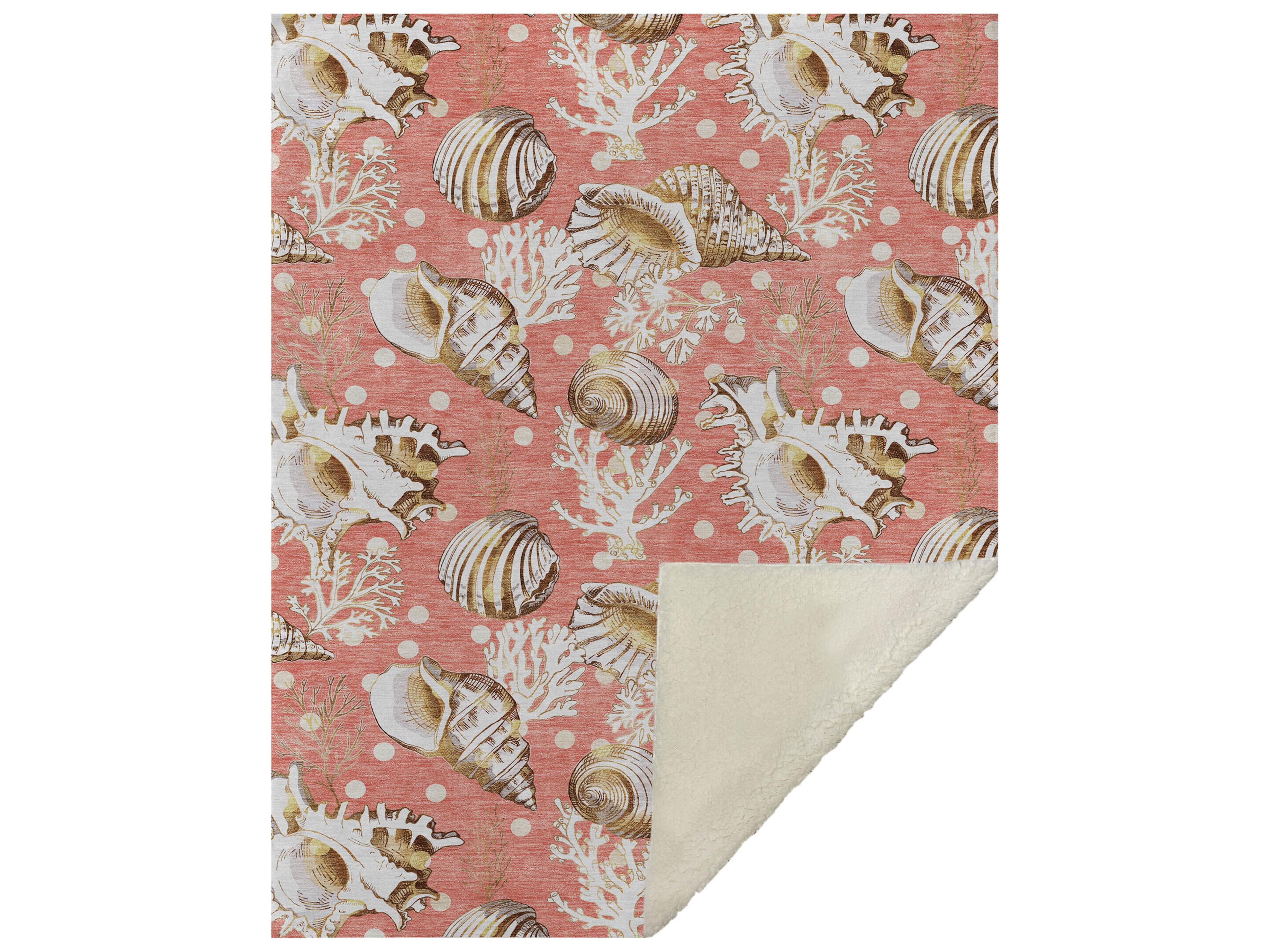 Dalyn Sherpa Orange Polyester Throw