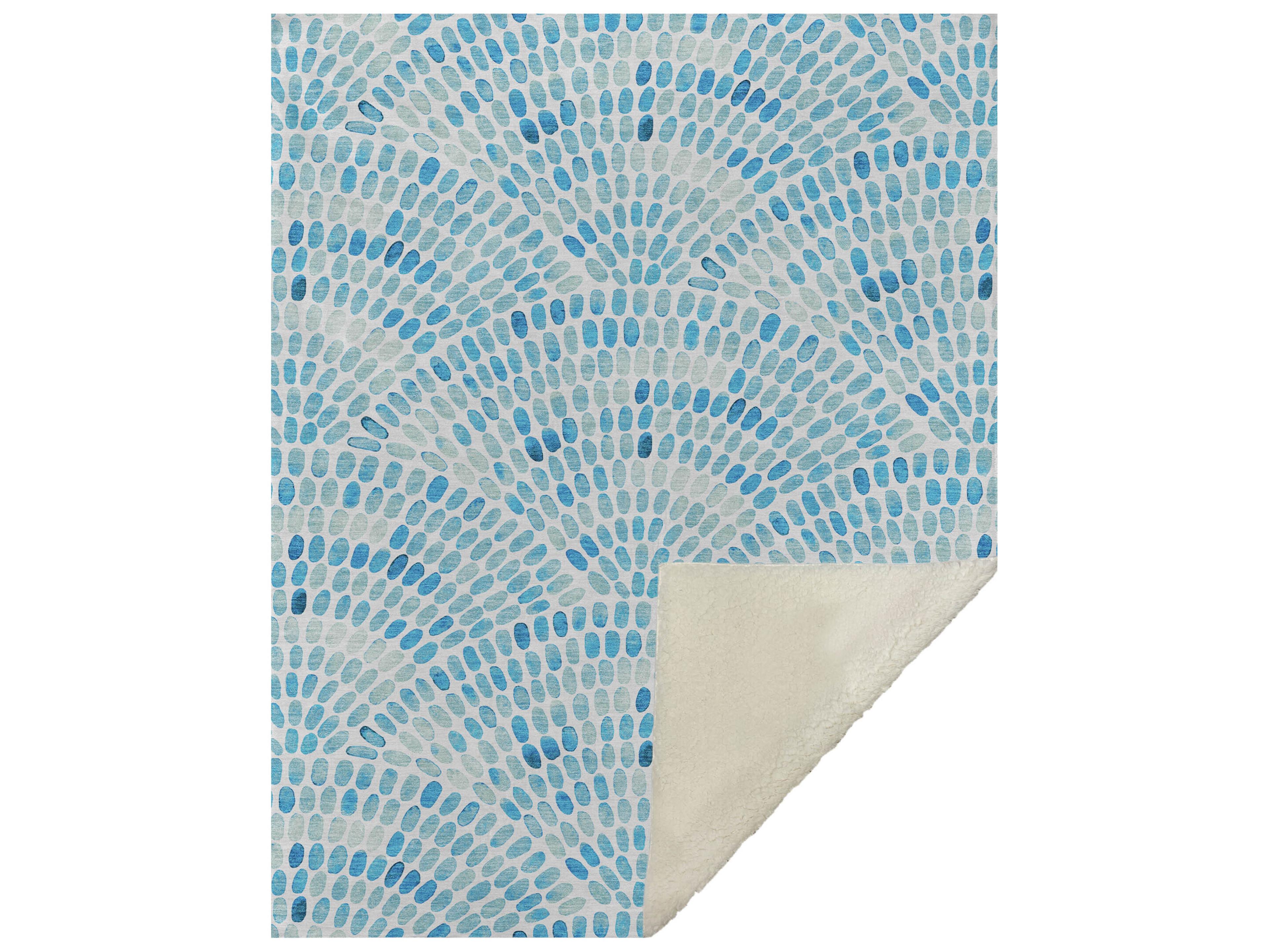 Sherpa Teal Polyester Throw