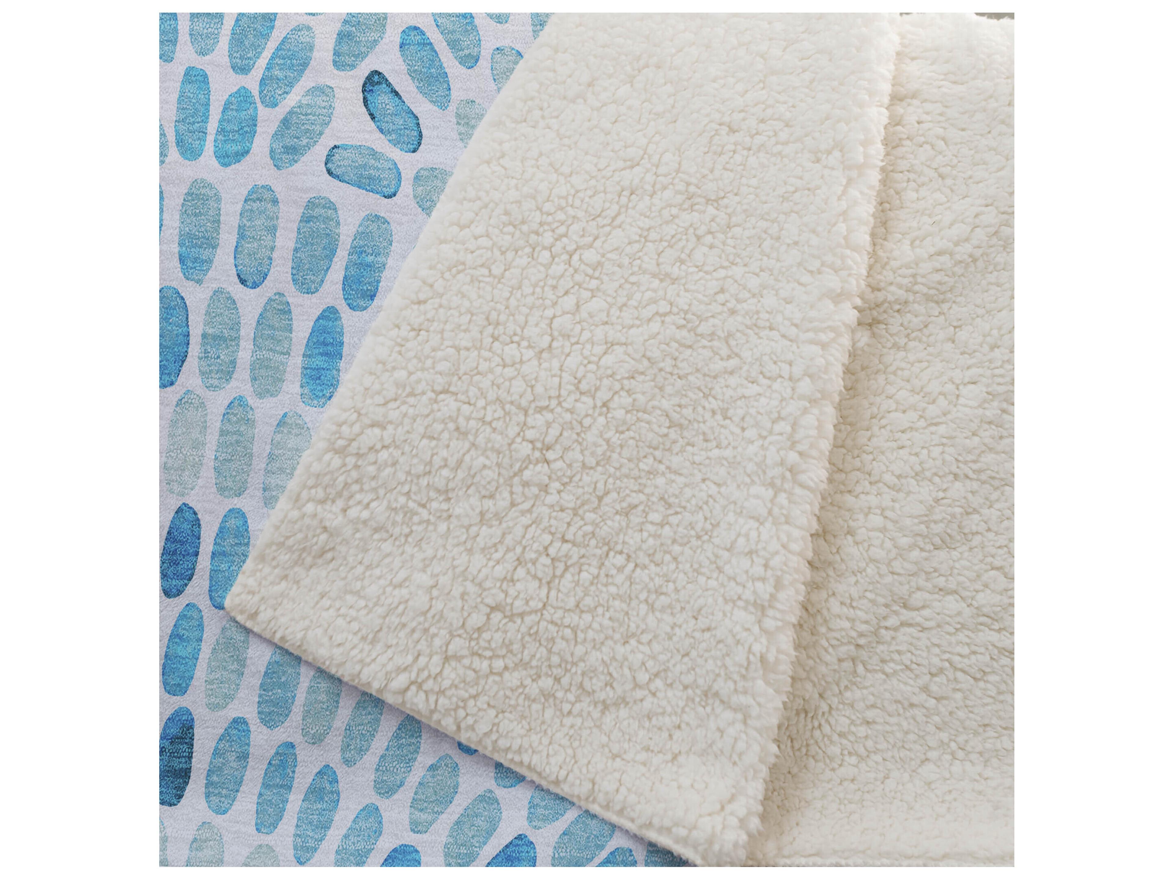 Dalyn Sherpa Teal Polyester Throw