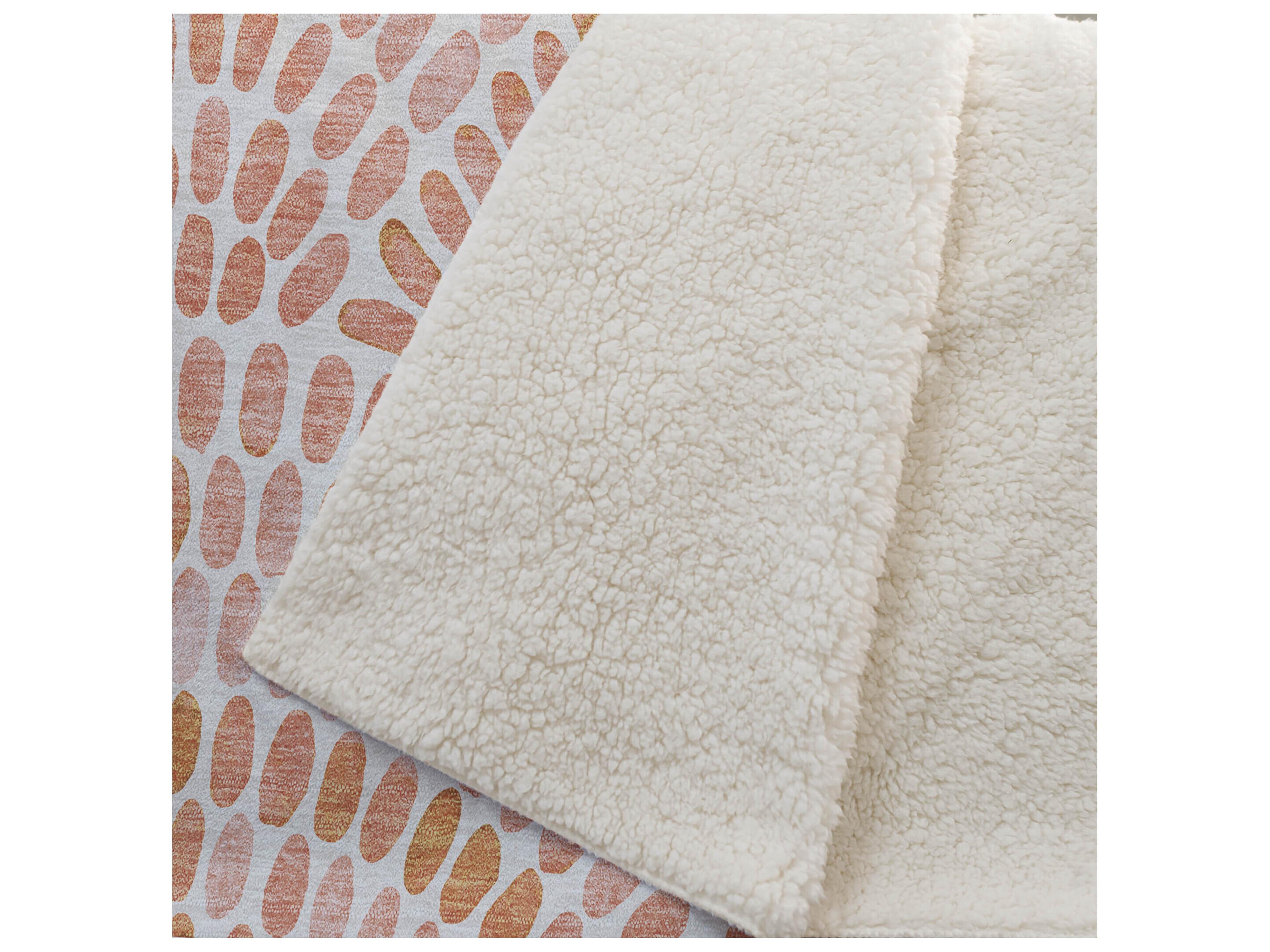 Dalyn Sherpa Orange Polyester Throw